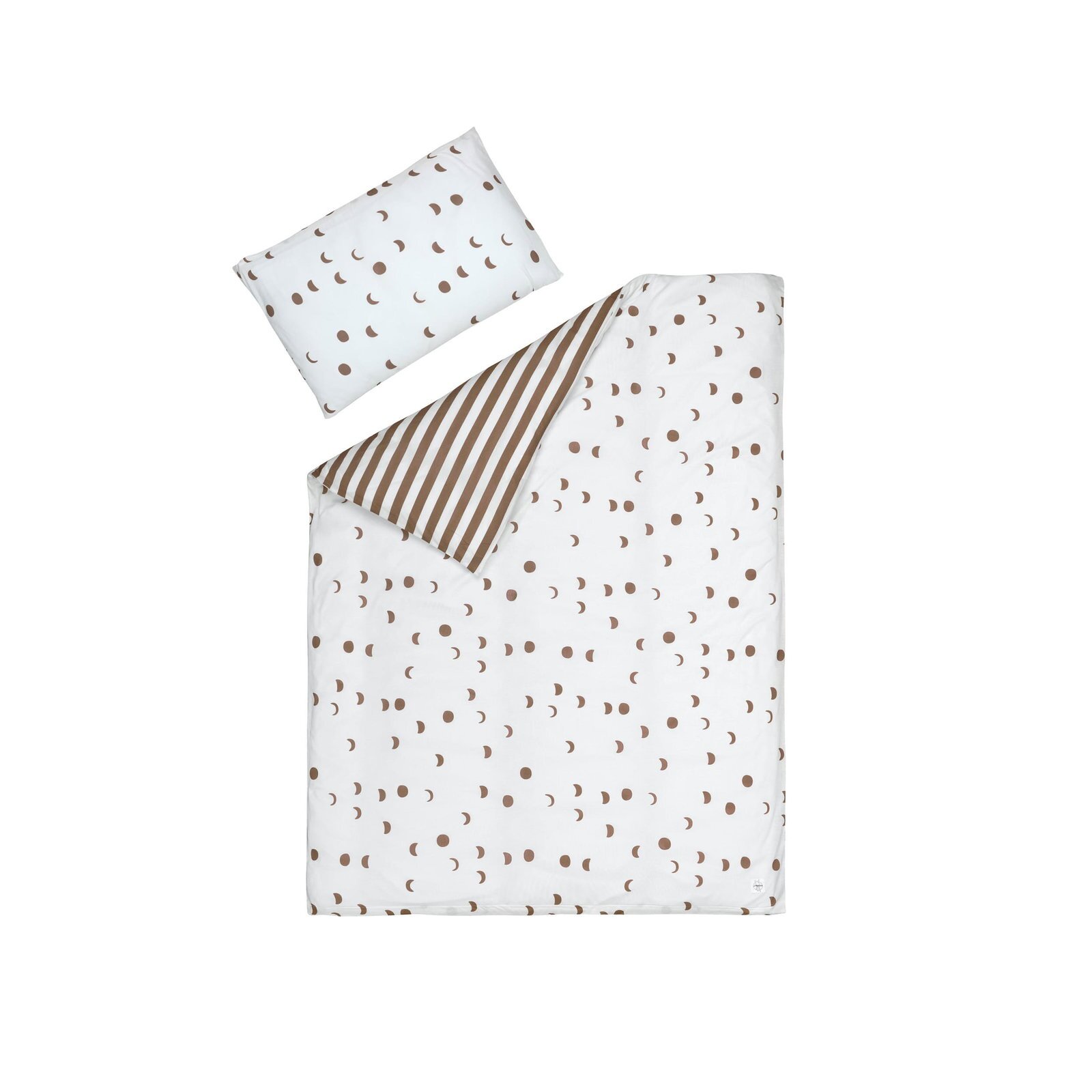 Lässig - Kinder-Bettwäsche-Set Tencel Lyocell - Moon Milky, ab 12 Monaten (A)