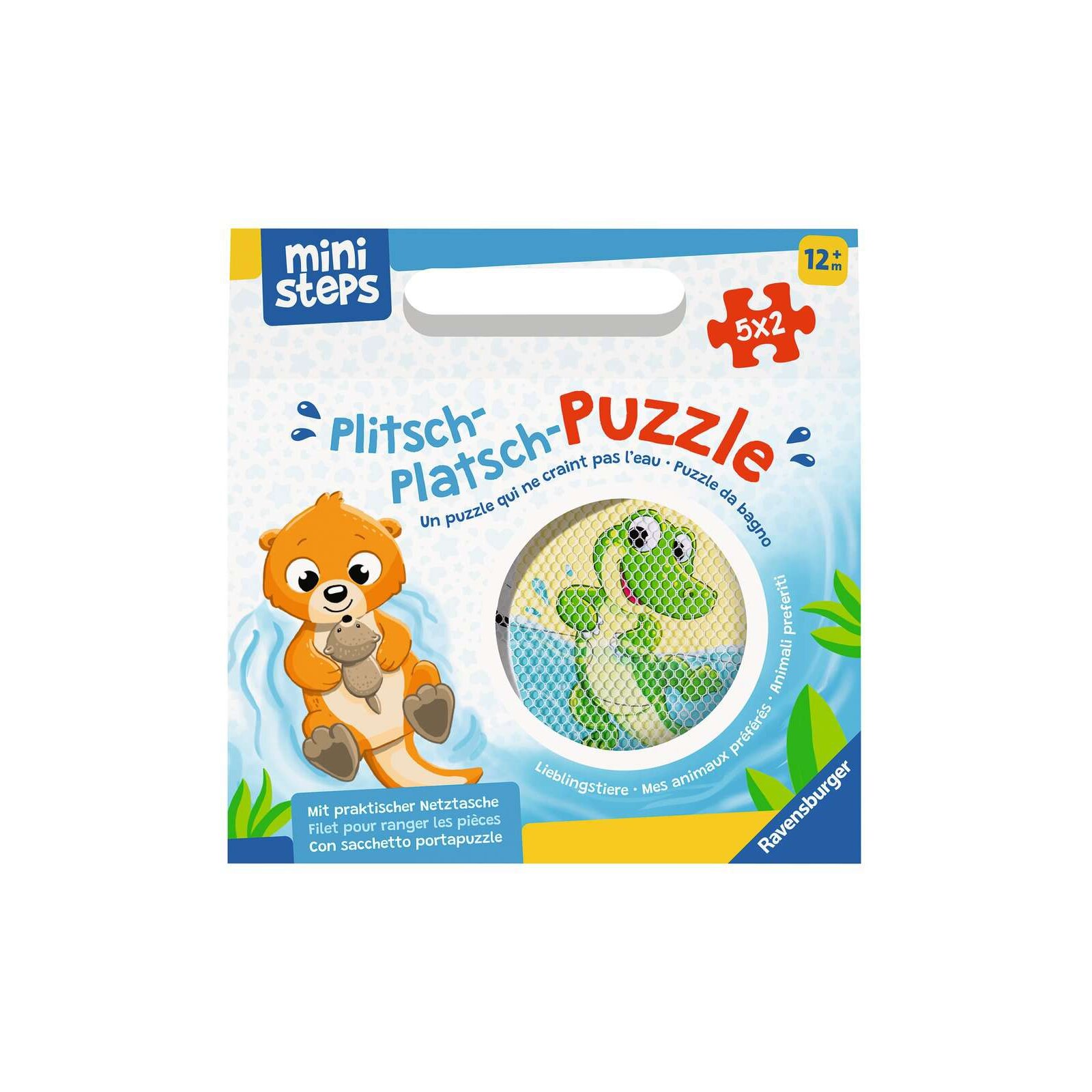 Ravensburger - Puzzle Plitsch-Platsch - 10 Teile - ab 1 Jahr - Lieblingstiere