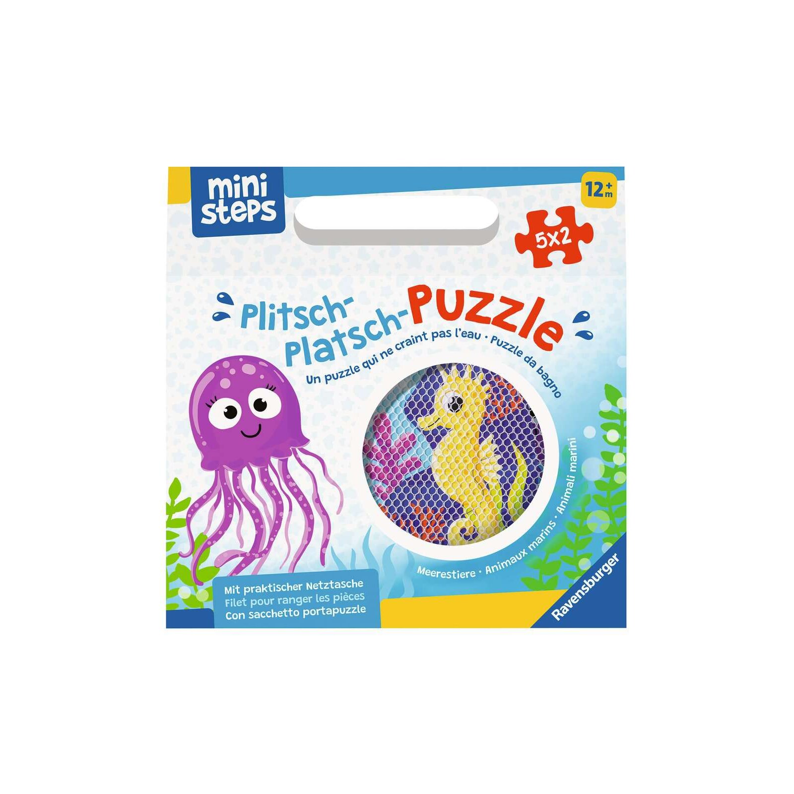 Ravensburger - Puzzle Plitsch-Platsch - 10 Teile - ab 1 Jahr - Meerestiere