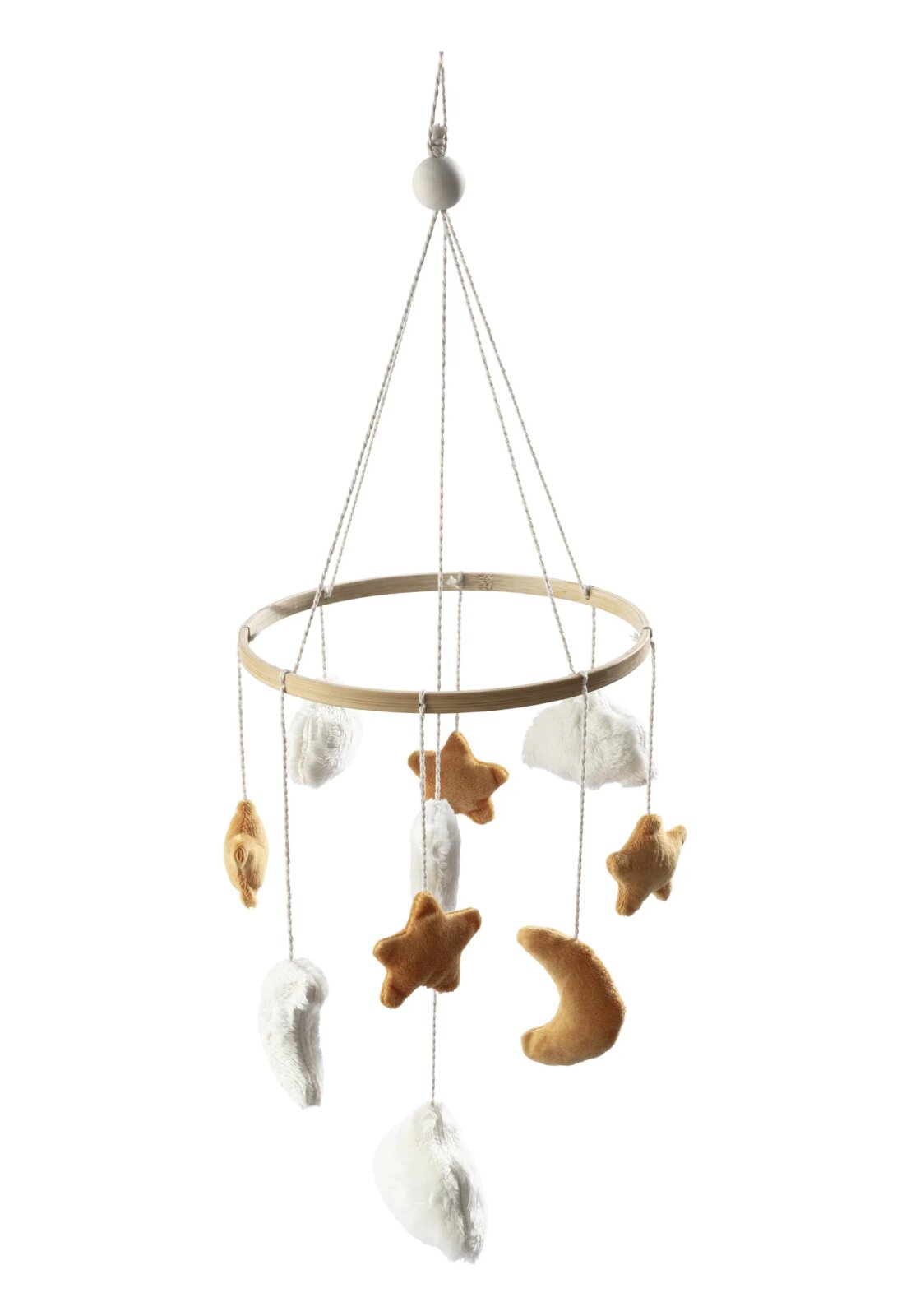 Sterntaler - Mobile Himmelskörper mit Holzring und Kugel (2)