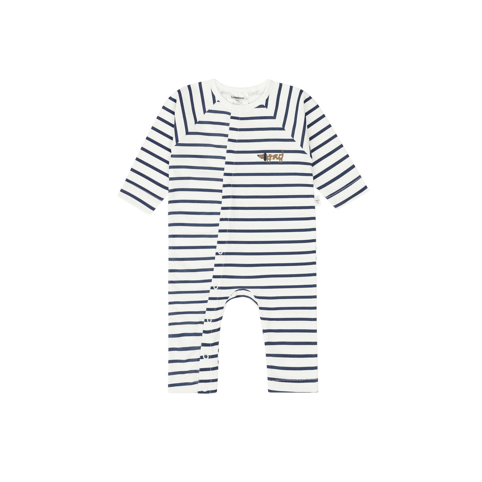 Lässig - Baby Schlafoverall - Bio-Baumwolle, Hund, Blau, Gr. 86-92