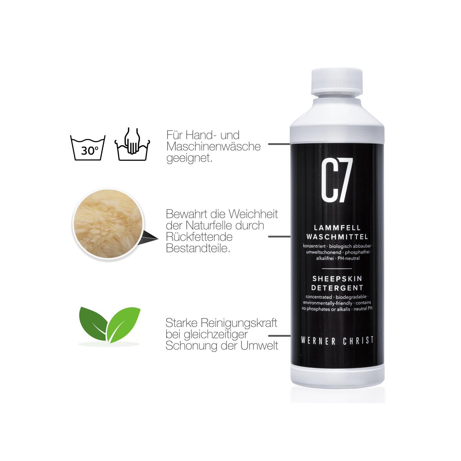 Werner Christ Baby - Lammfell Waschmittel 250 ml