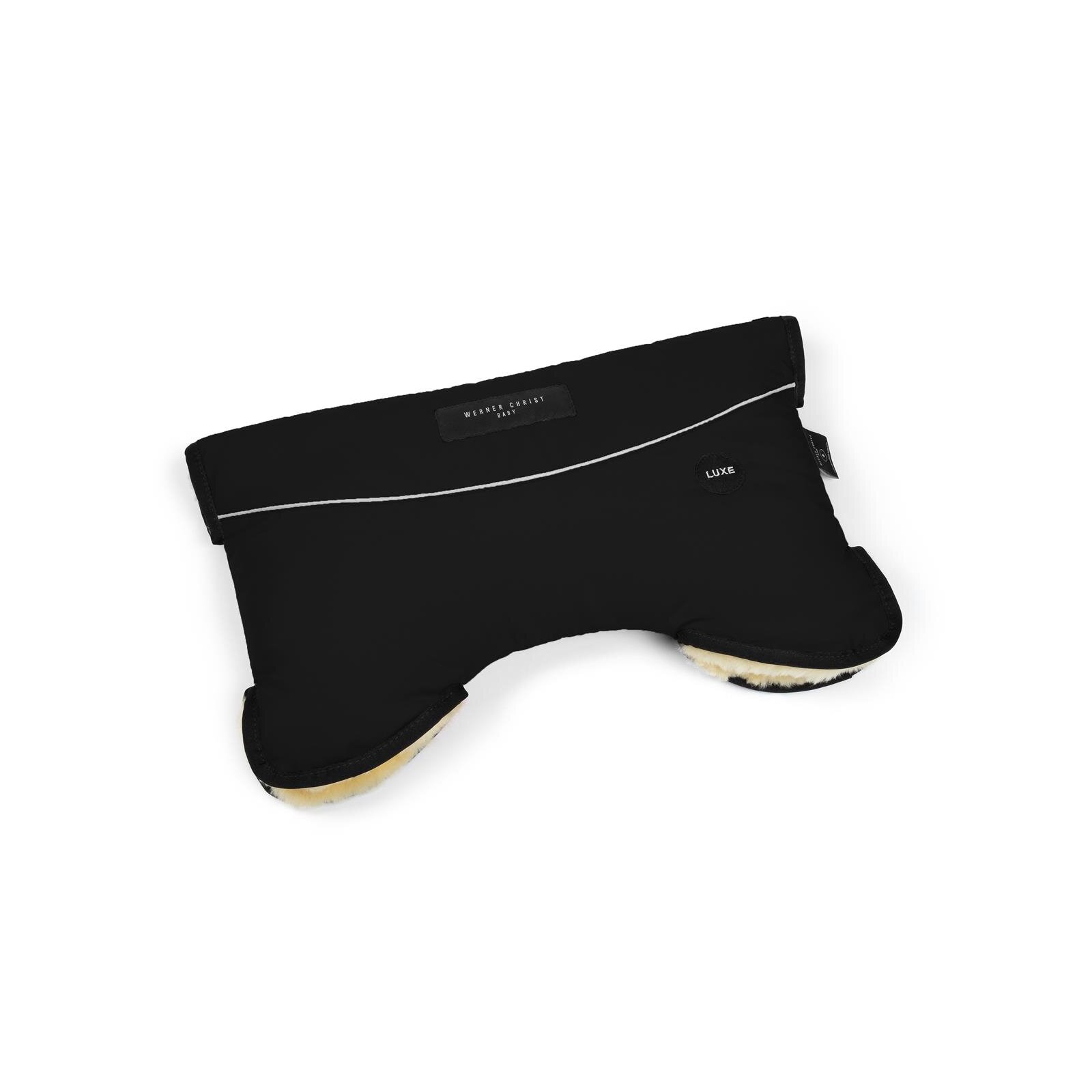Werner Christ Baby - Moffy LUXE Lammfell-Handwärmer für Kinderwagen black