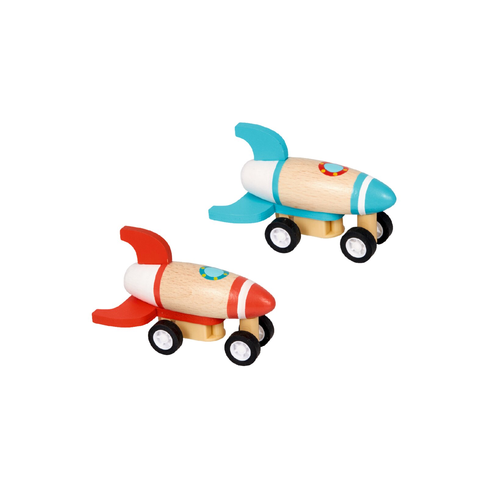 Die Spiegelburg - Bunte Geschenke - Rakete mit Rückziehmotor, sort. (6)