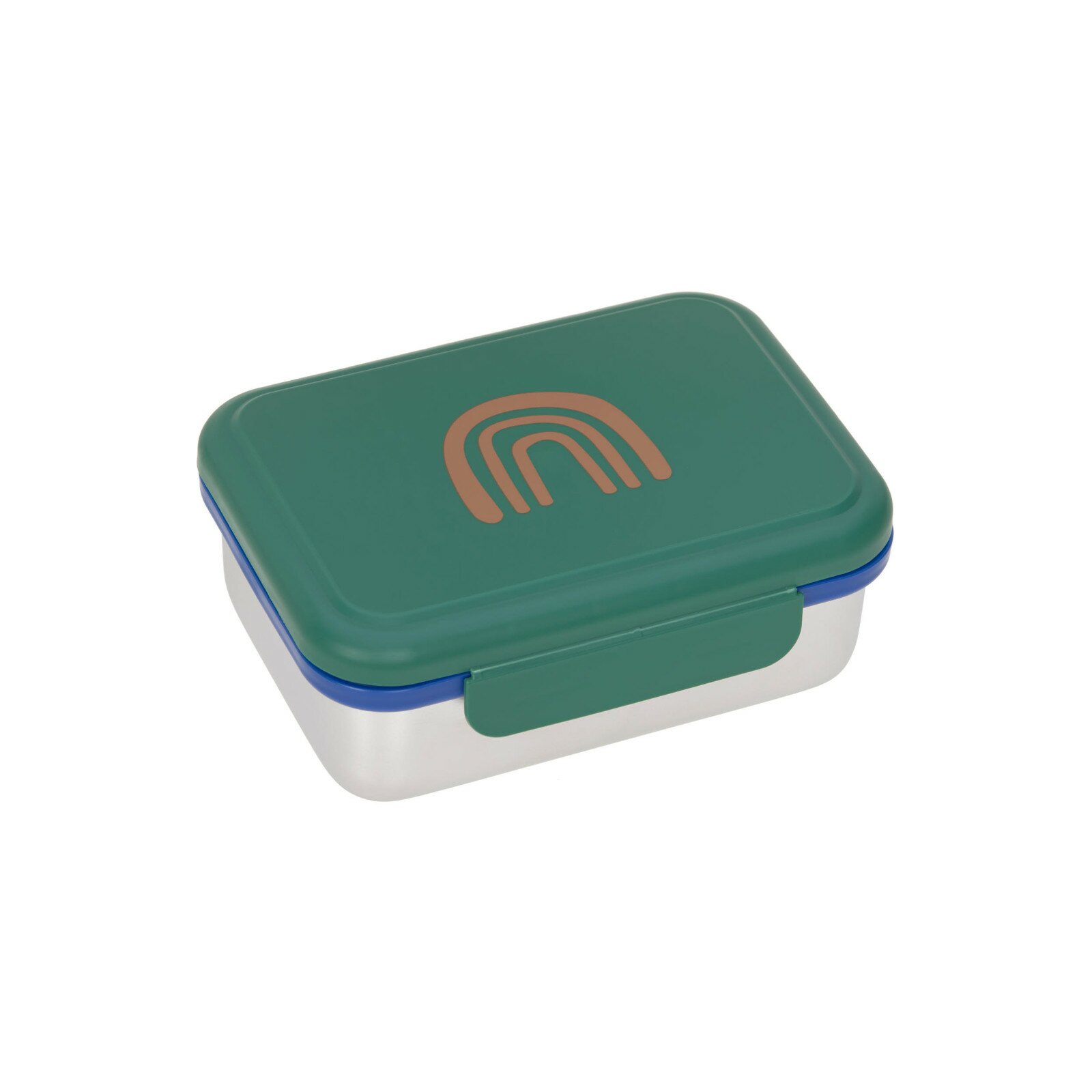 Lässig - Brotdose Kinder - Edelstahl Lunchbox, Little Gang Regenbogen Grün (2)