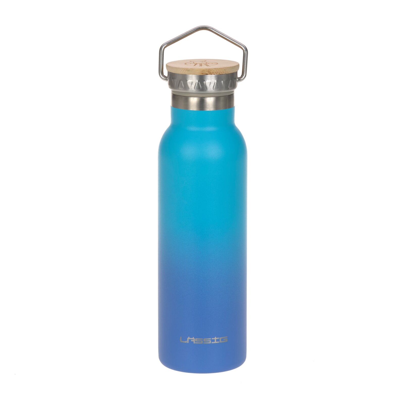 Lässig - Edelstahl Kinder Trinkflasche 460 ml - Unique Gradient, Blau
