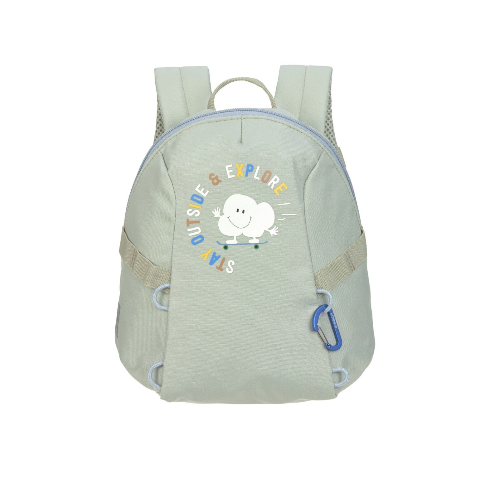 Lässig - Kindergartenrucksack Tiny Outdoor - Wolken, Khaki