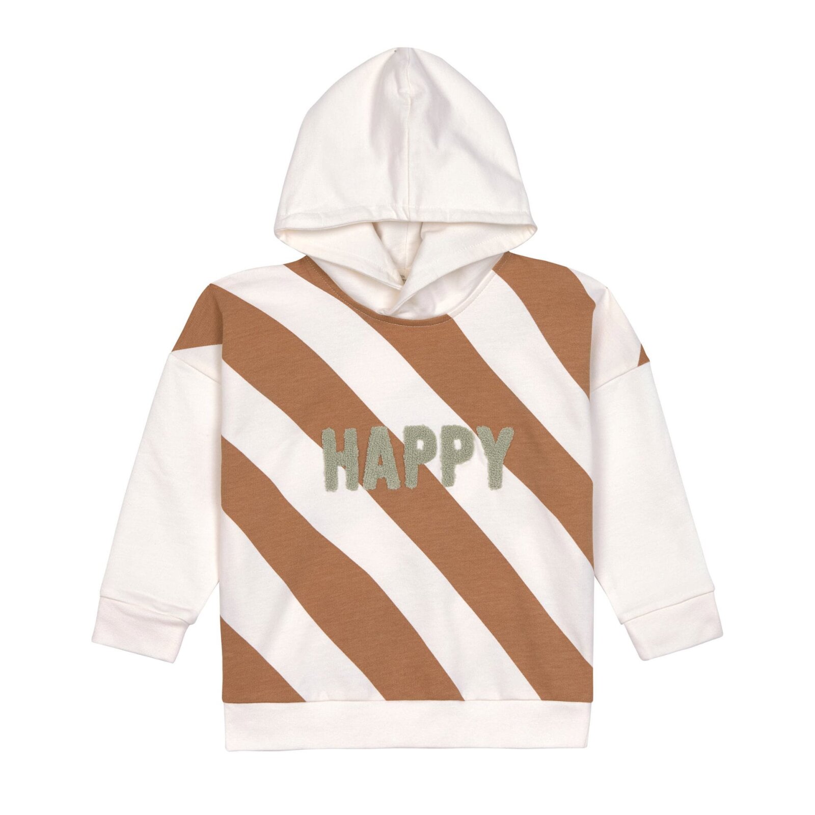 Lässig - Kinder-Hoodie Bio-Baumwolle Happy - Milky, Caramel, Gr. 98/104, 2-4 Jahre