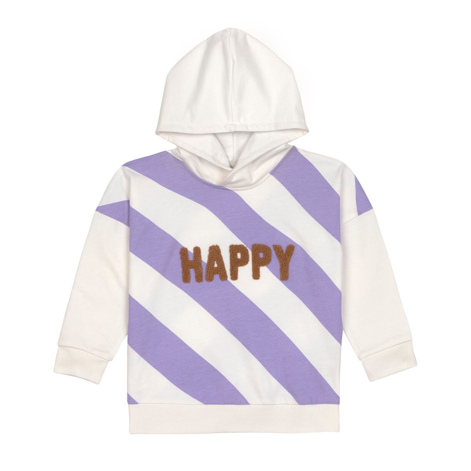 Lässig - Kinder-Kapuzenpullover Kids Hoodie Happy - Milky/Lilac, Gr. 98/104, 2-4 Jahre