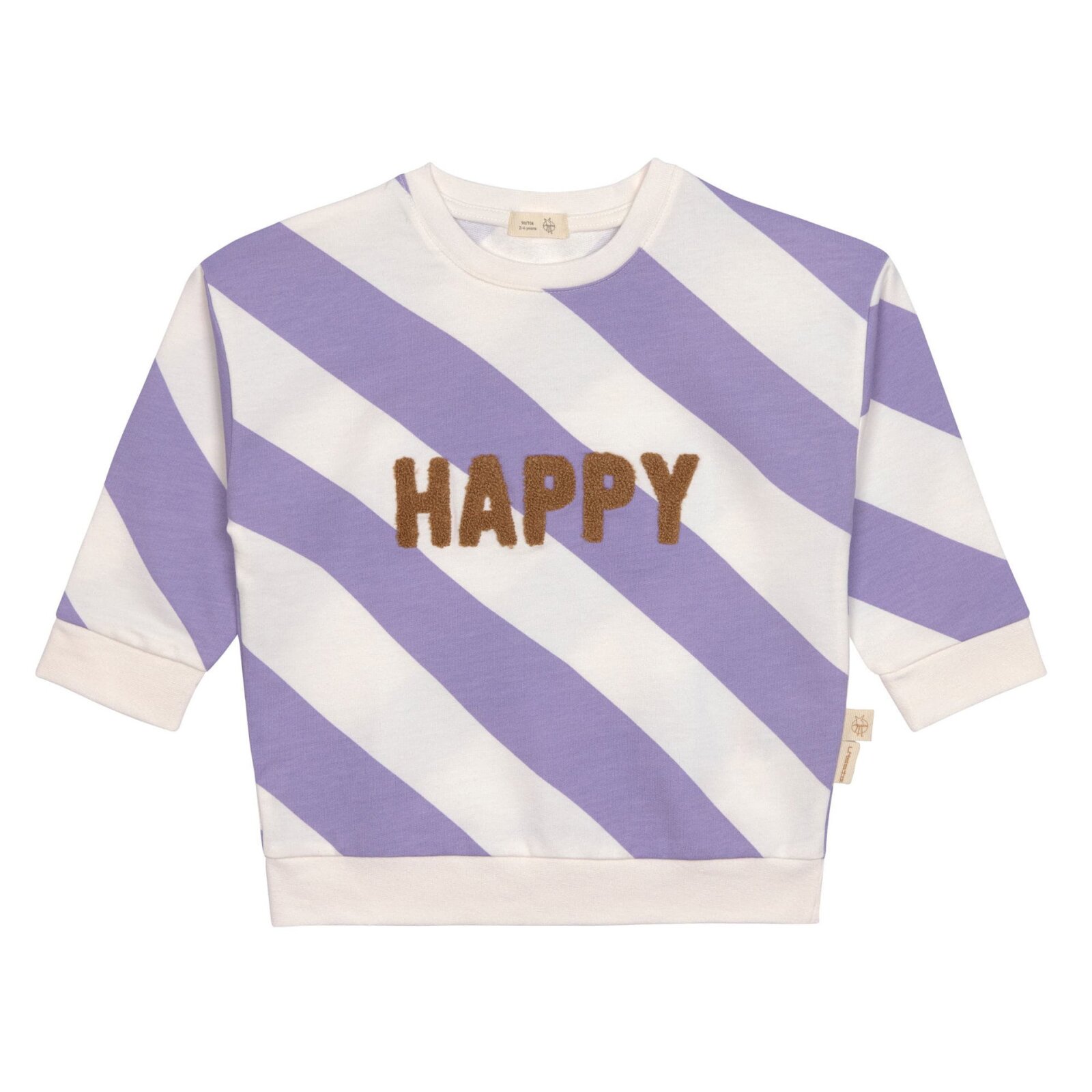 Lässig - Kinder-Pullover Happy - Milky, Lilac, Gestreift, Gr. 74/80, 7-12 Monate