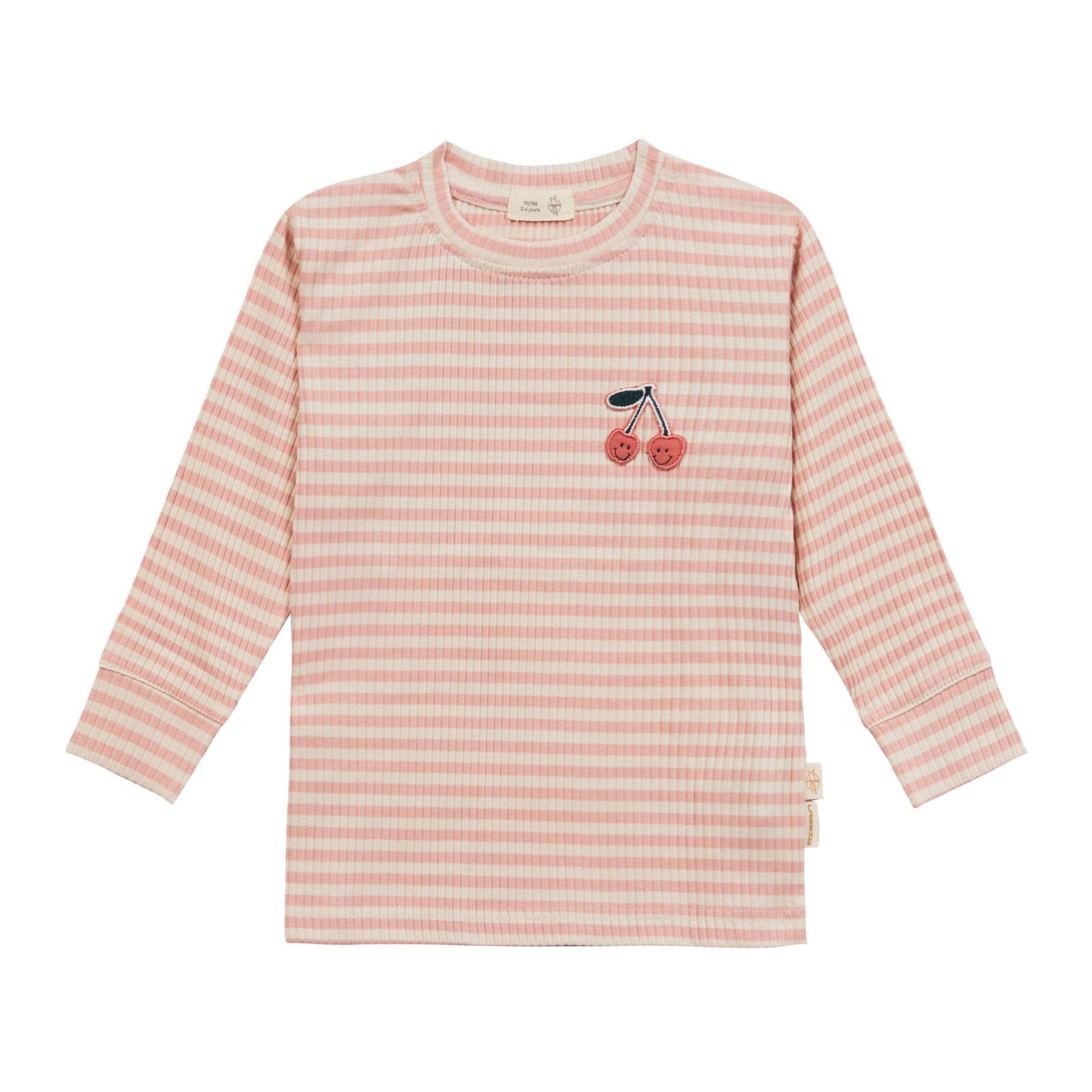 Lässig - Kinder Langarmshirt gerippt Little Gang - Cherry Peach, Gr. 98/104