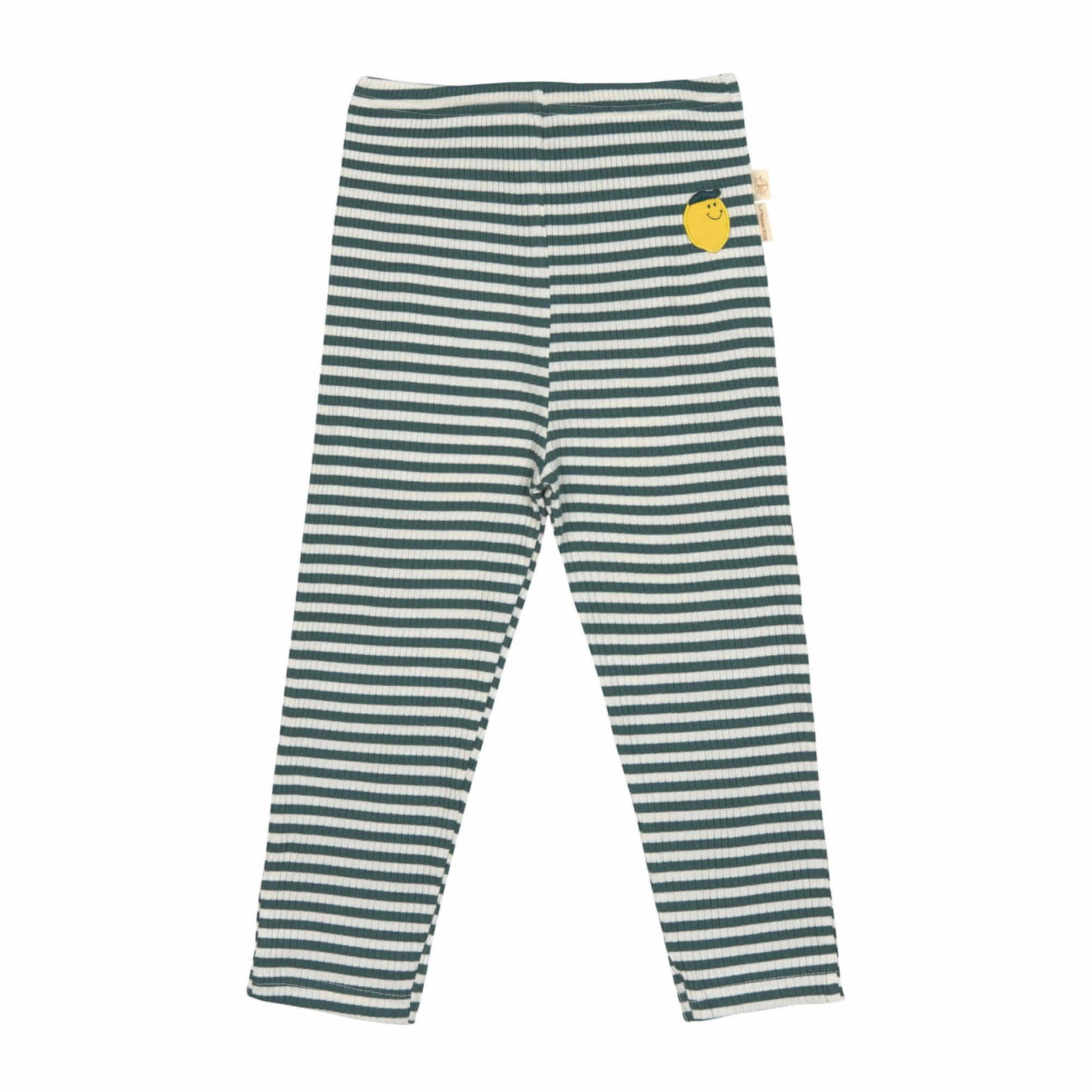 Lässig - Kinder-Leggings gerippt Little Gang - Lemon Dark Green, Gr. 74/80