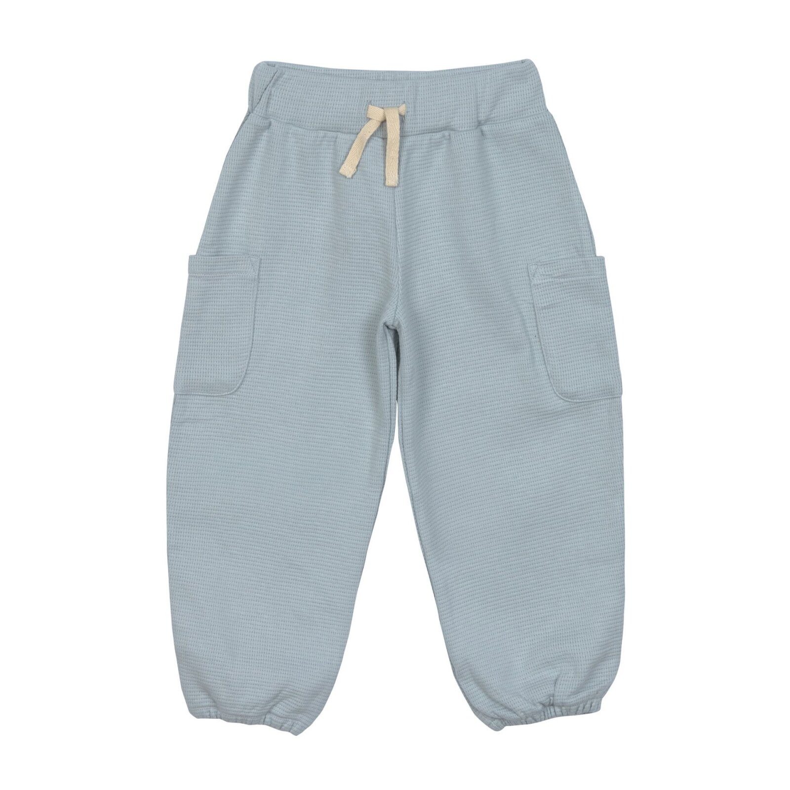 Lässig - Cargo Pants Waffle Bio-Baumwolle - Light Blue, 7-12 Monate