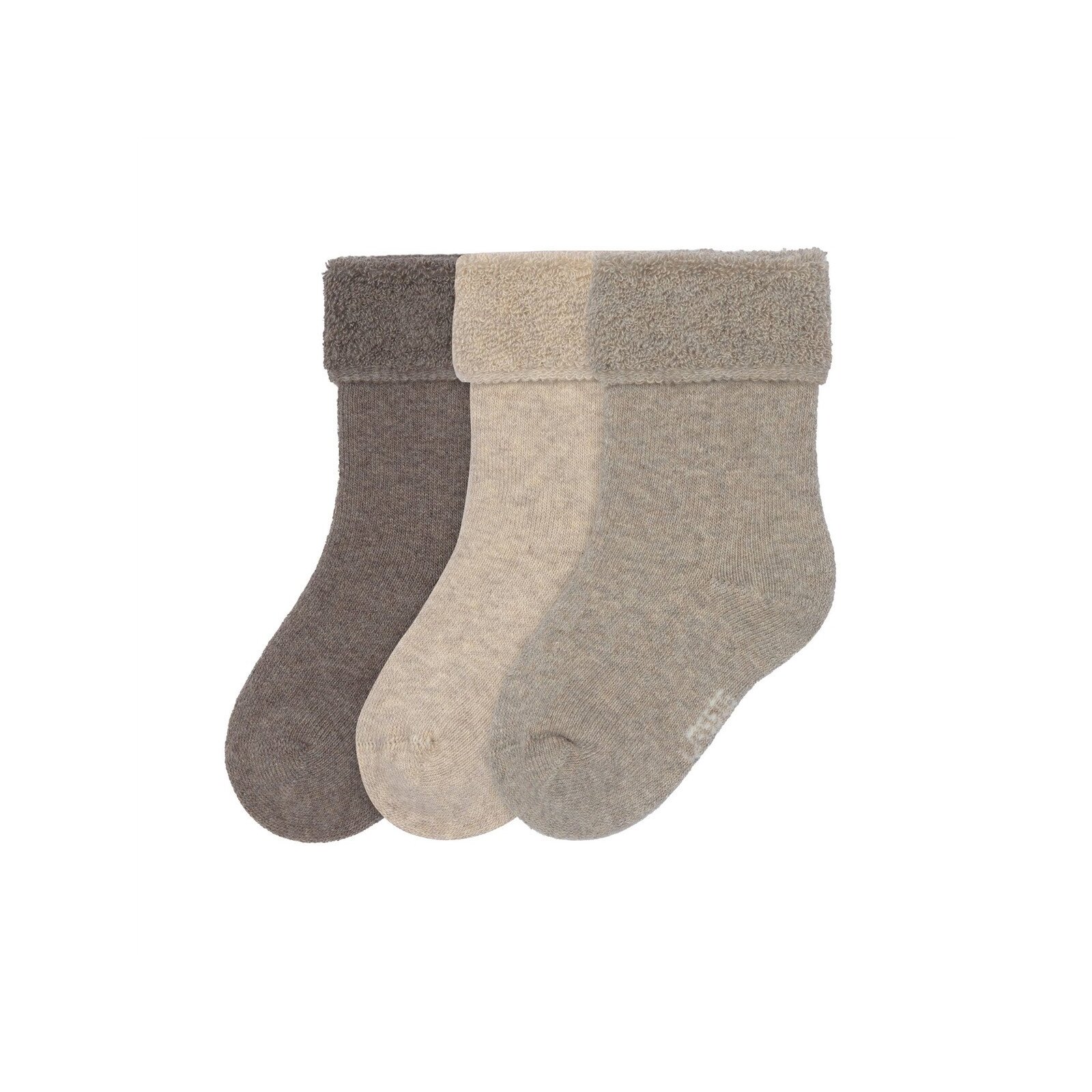 Lässig - Baby Frottee Socken Bio-Baumwolle 3er-Set - Braun Beige, Gr. 15-18