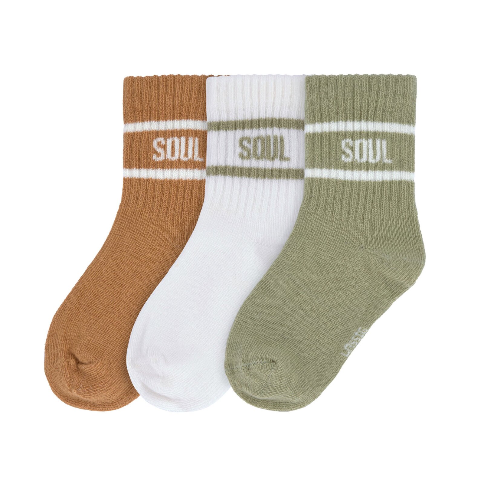 Lässig - Kinder-Tennissocken 3er-Pack Little Gang - Caramel, Gr. 19-22