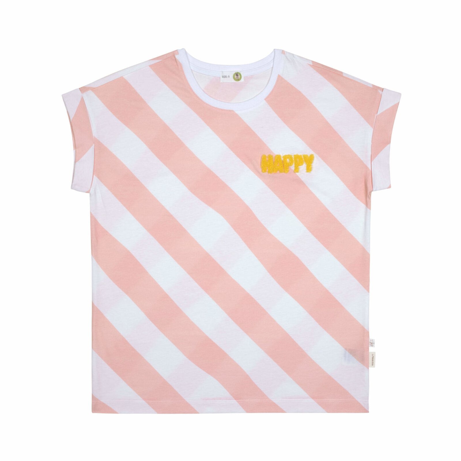 Lässig - Damen-T-Shirt Loose Fit Little Gang - Happy Milky/Peach, XL