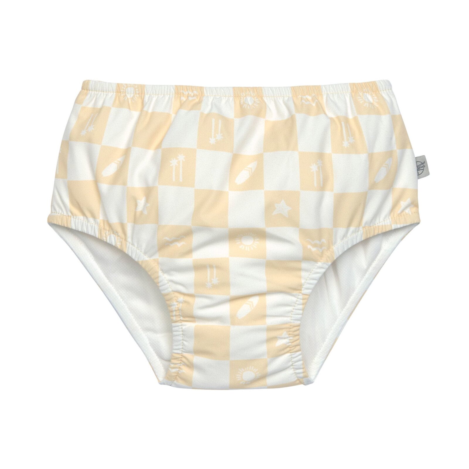 Lässig - Baby-Schwimmwindel - Check Pattern Vanilla/Sea Salt, Gr. 92