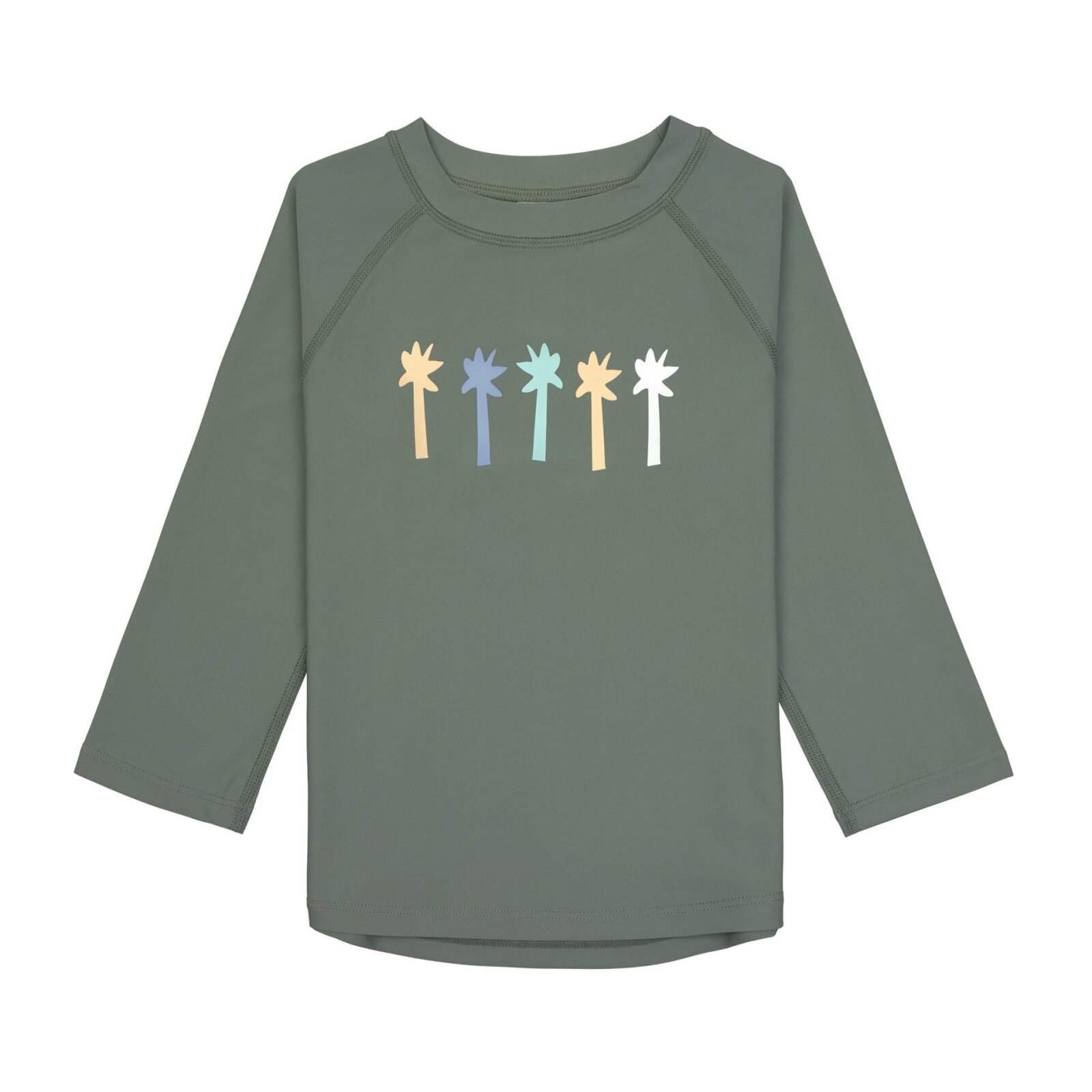 Lässig - Kinder UV-Langarm-Badeshirt Rashguard - Palms Deep Olive, Gr. 92