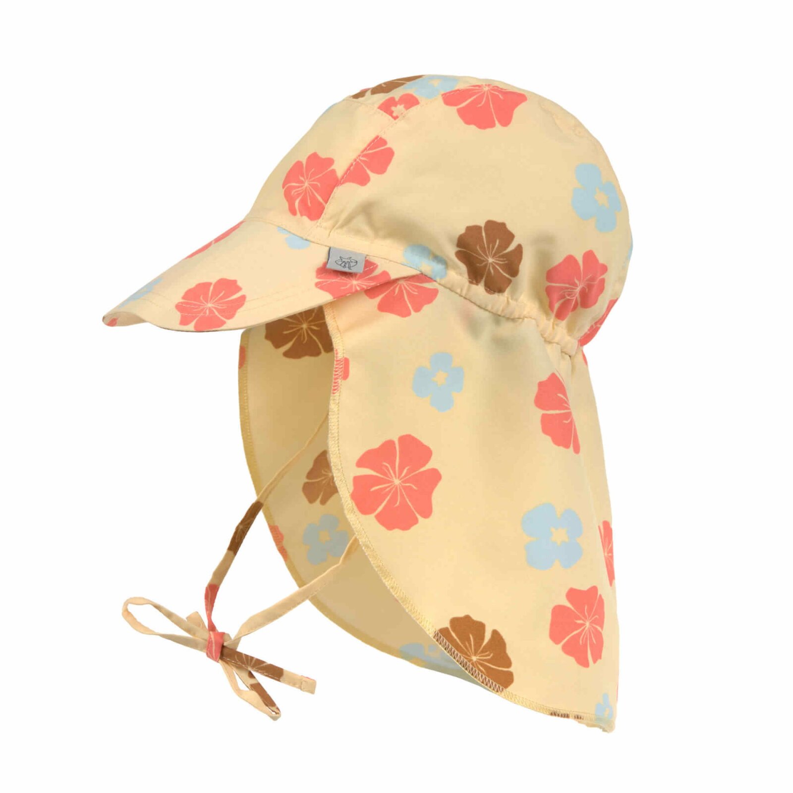 Lässig - Baby Sonnenhut mit Nackenschutz Flowers Vanilla, 19-36 Monate