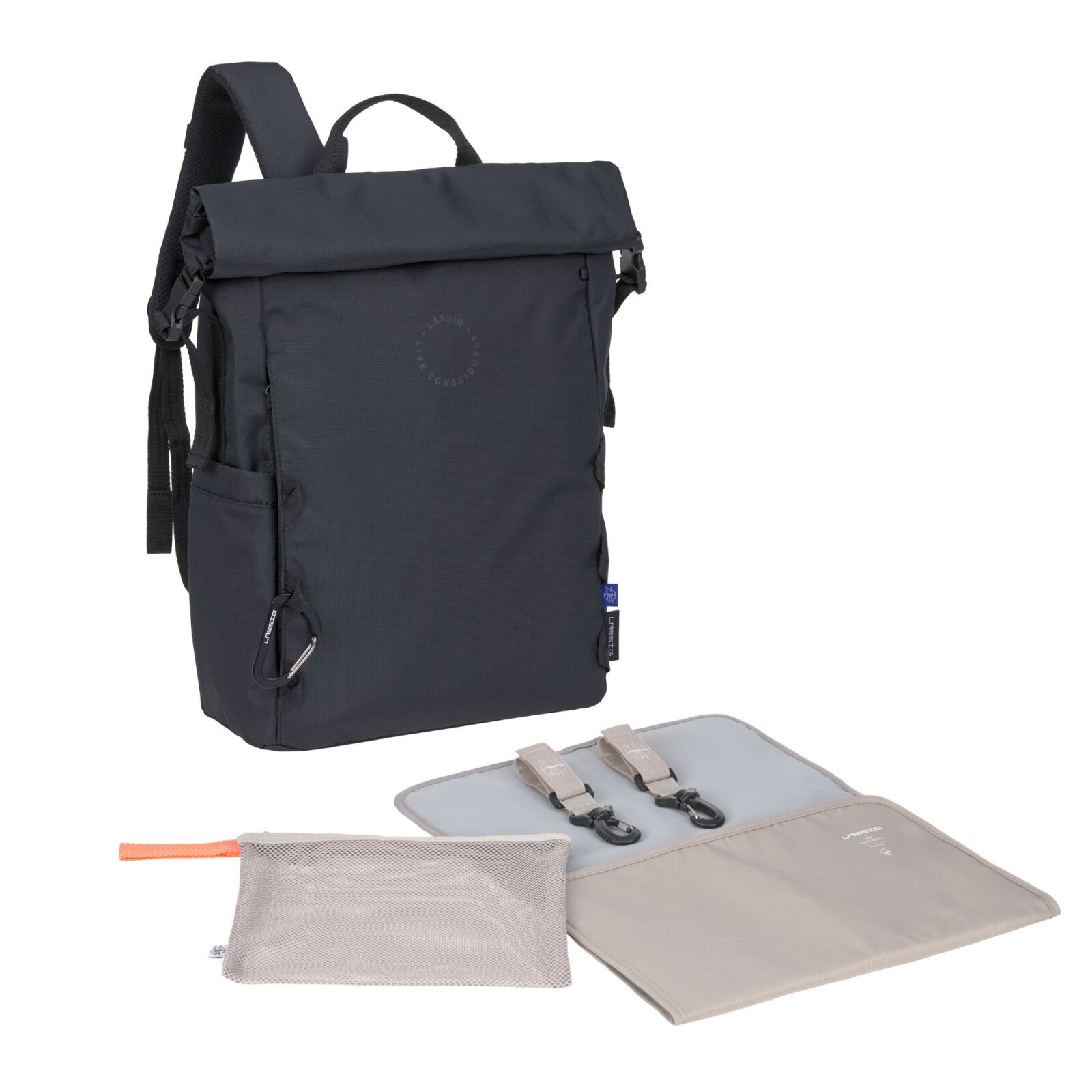 Lässig - Wickelrucksack - Outdoor Rolltop Backpack, Schwarz