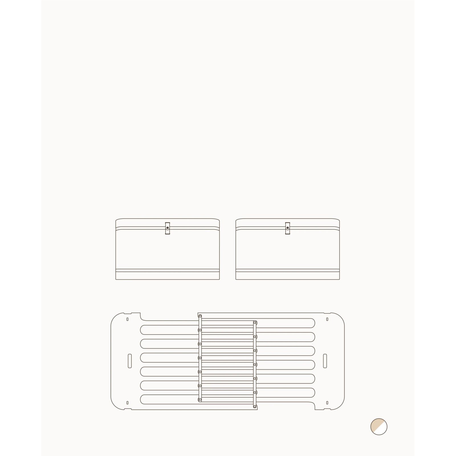 Oliver Furniture - Wood Mini+ Geschwisterset (Ergänzung f. Mini+ Babybett inkl. Umbauset Juniorbett Weiß / Eiche)