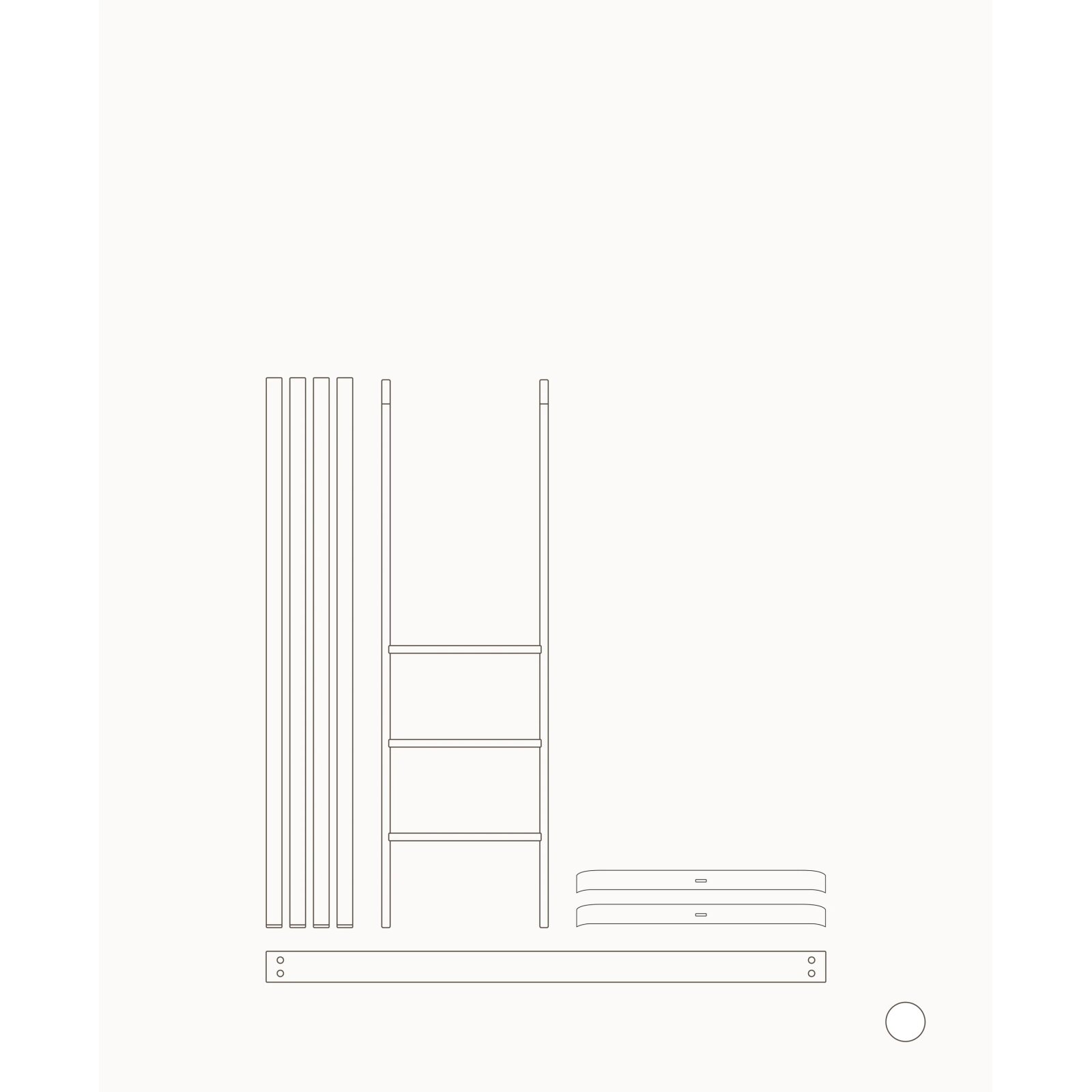 Oliver Furniture - Wood Mini+ Umbauset zum halbhohen Hochbett Weiß