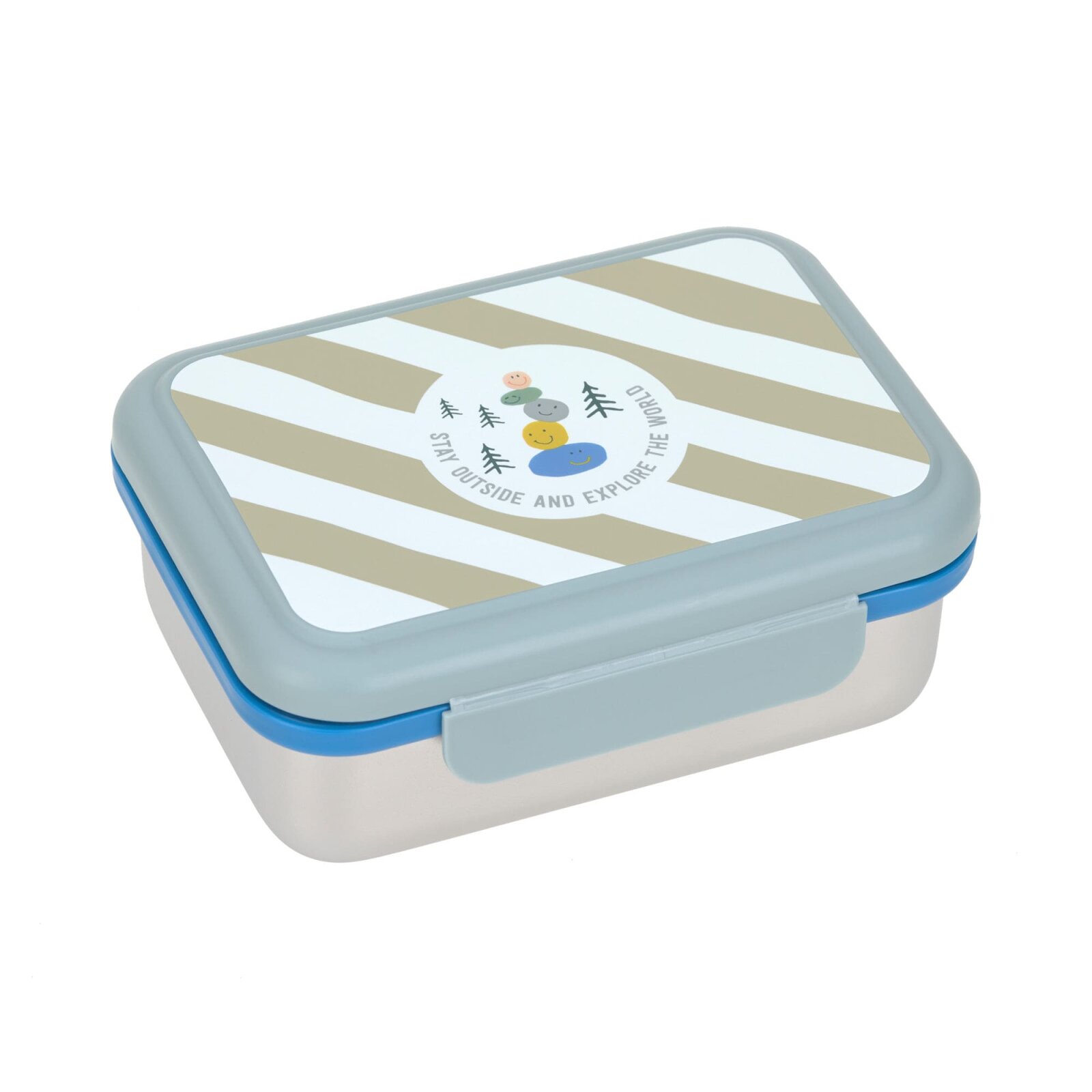 Lässig - Brotdose Kinder - Edelstahl Lunchbox, Sunny Explorer Grün (2)