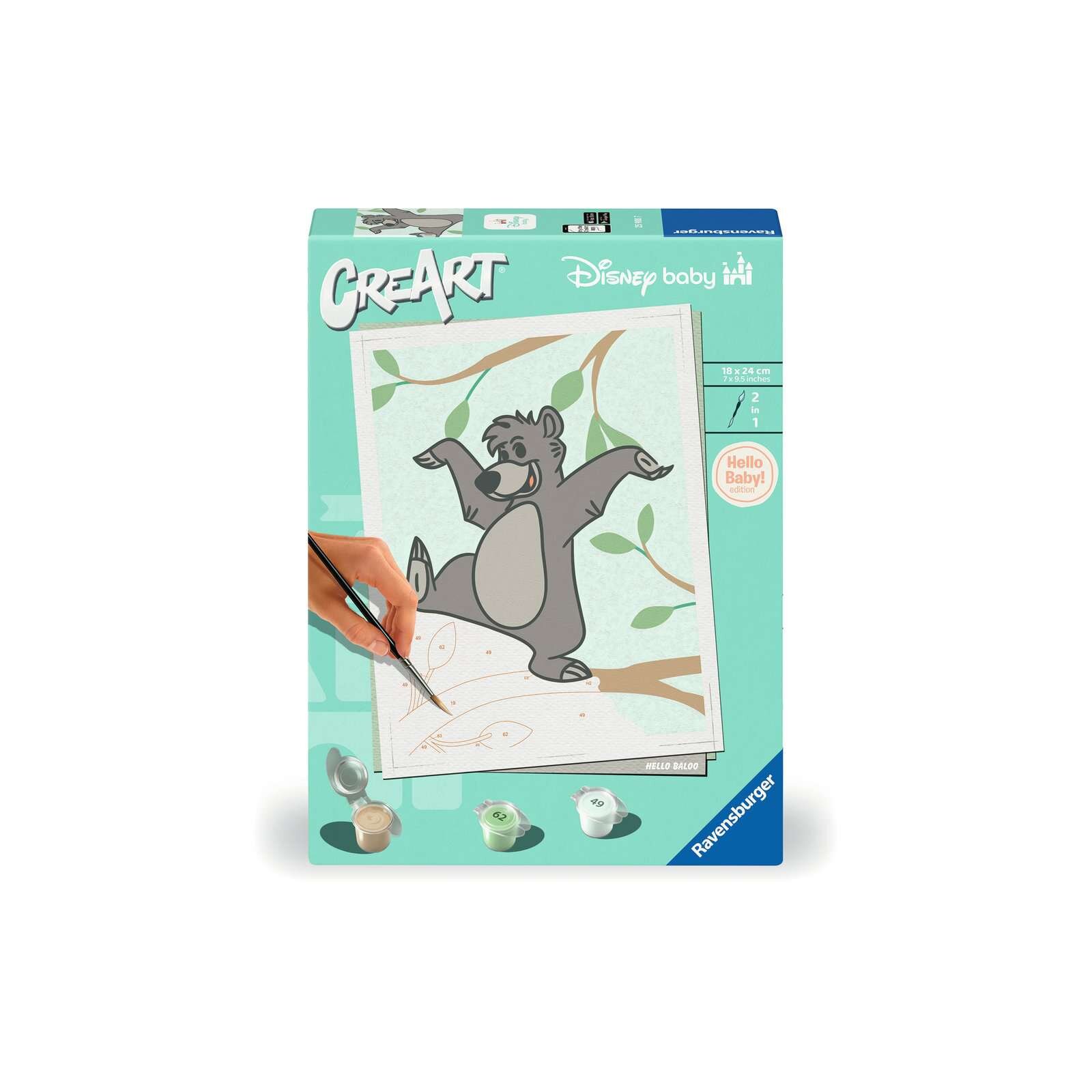Ravensburger - CreArt Malen nach Zahlen: Disney Hello Baby - Balu
