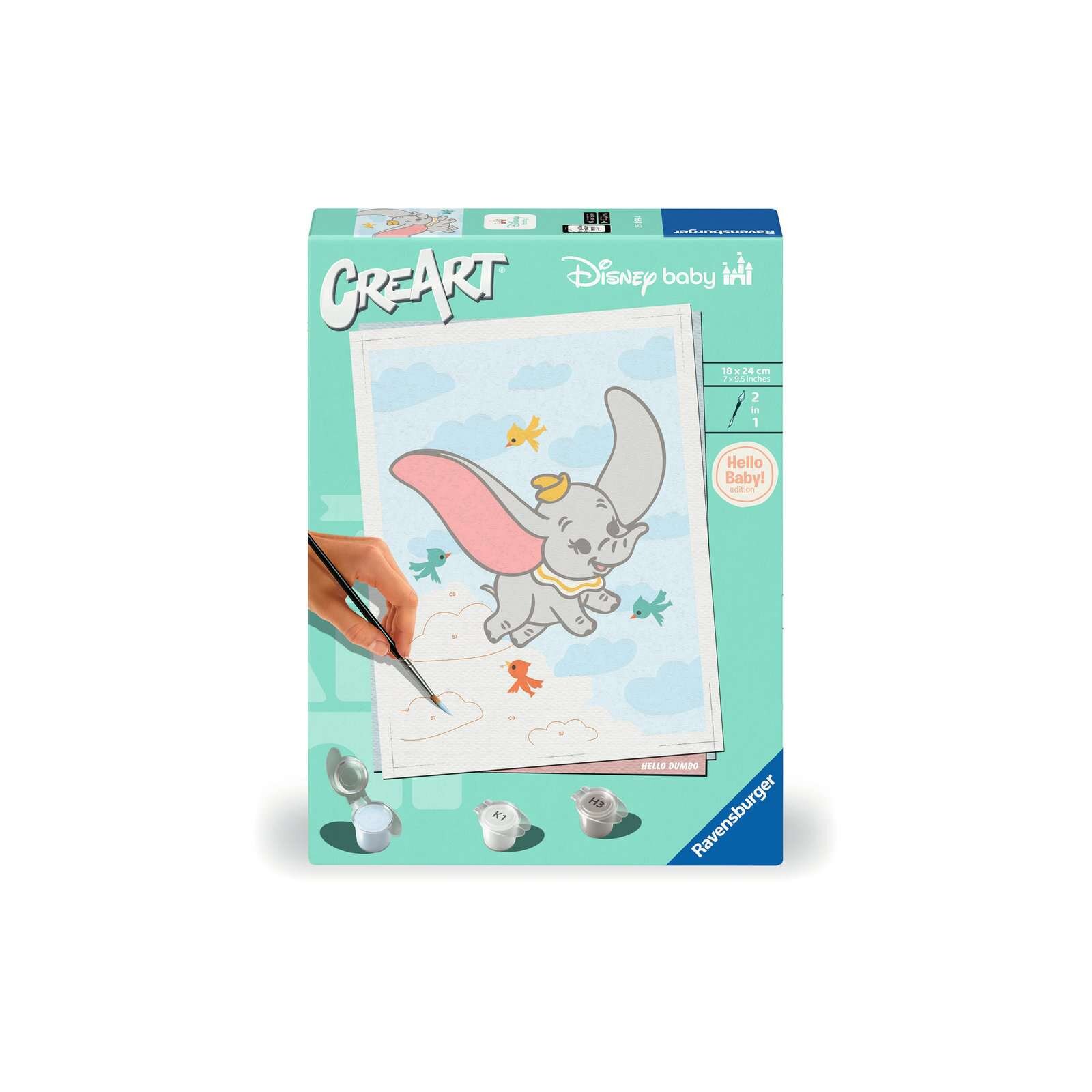 Ravensburger - CreArt Malen nach Zahlen: Disney Hello Baby - Dumbo
