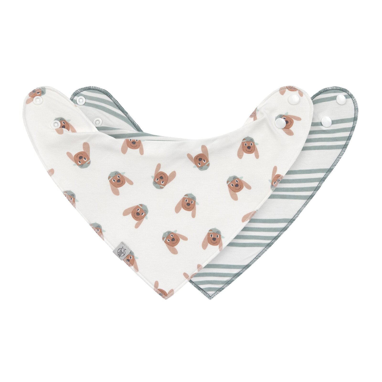 Lässig - Dreieckstuch Baby (2 Stk) - Bandana, Tiny Team, Hund (2)