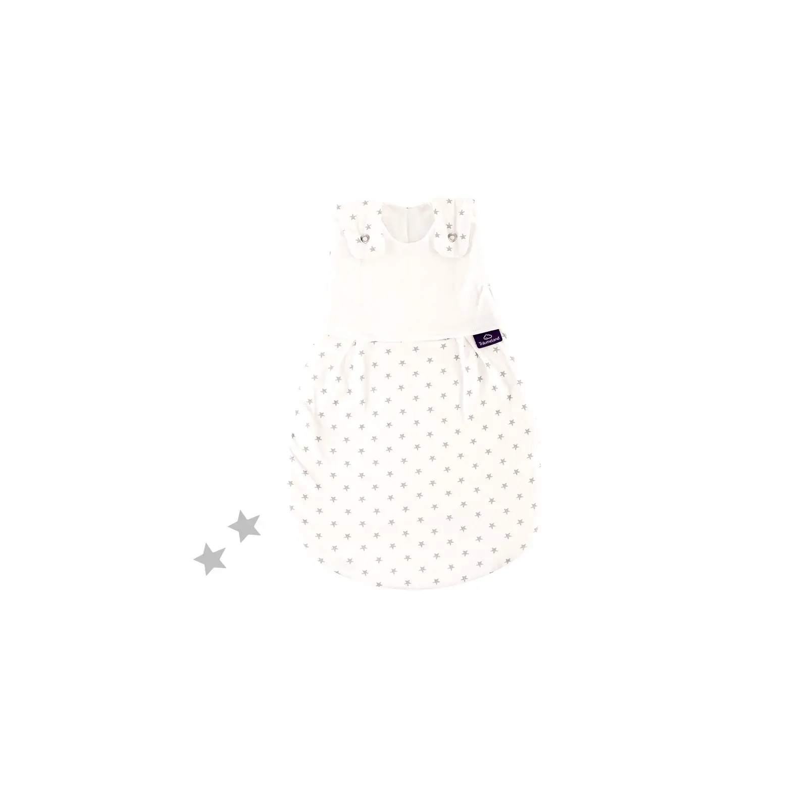 Träumeland - Baby-Ganzjahresschlafsack LIEBMICH Sternchen grau Gr. 92/98