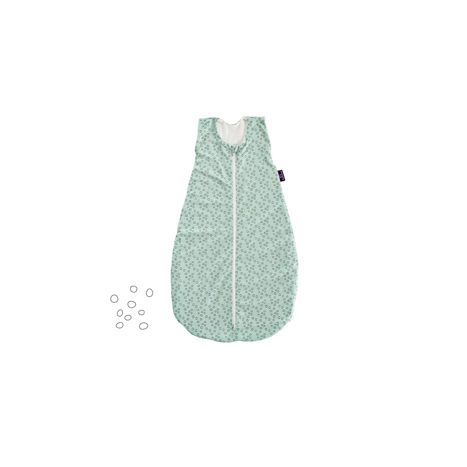 Träumeland - Sommer-Schlafsack Tencel (0,5 TOG) Kreise mint Gr. 70