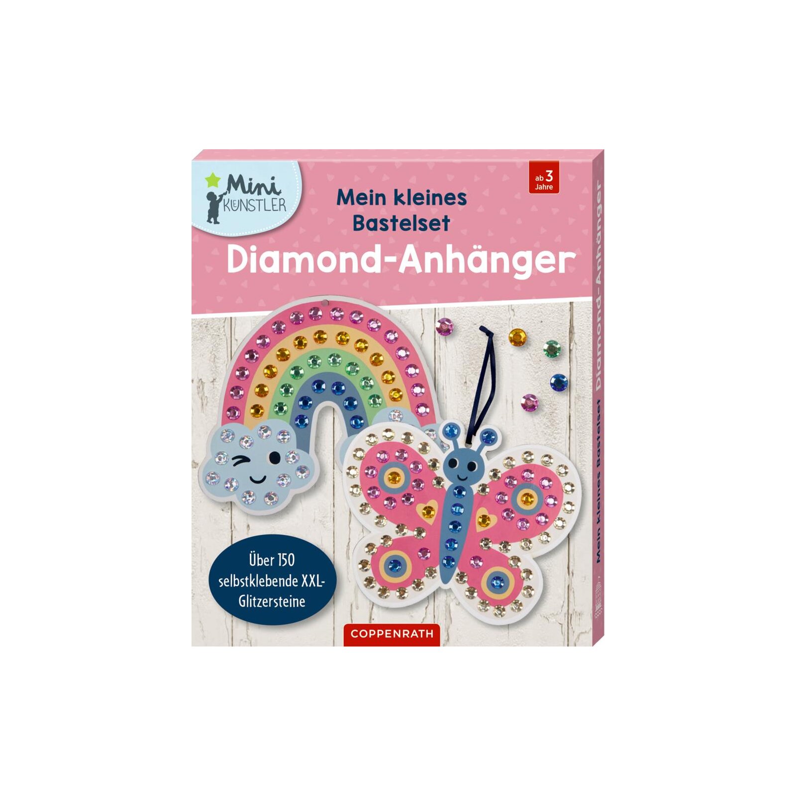 Coppenrath - Mini-Künstler - Mein kleines Bastelset: Diamond-Anhänger (Schmetterling/Regenbogen) (3)