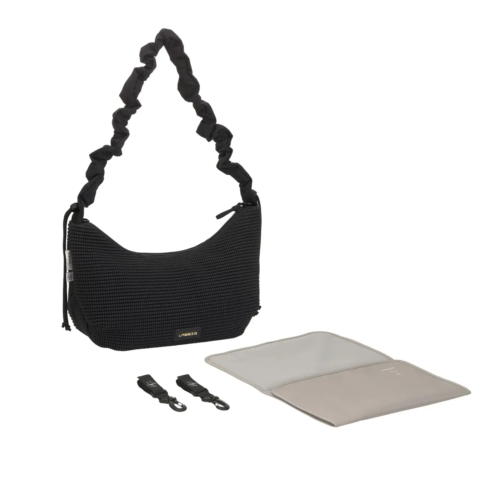 Lässig - Wickeltasche Crossbody gesteppt Lunua Bum Bag Schwarz