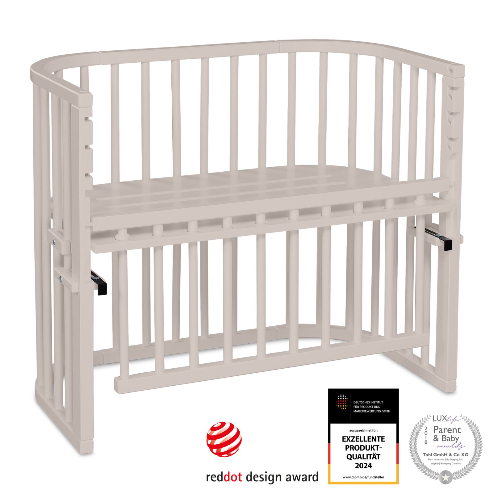 babybay - Beistellbett Maxi Comfort Plus BEIGE-LACKIERT
