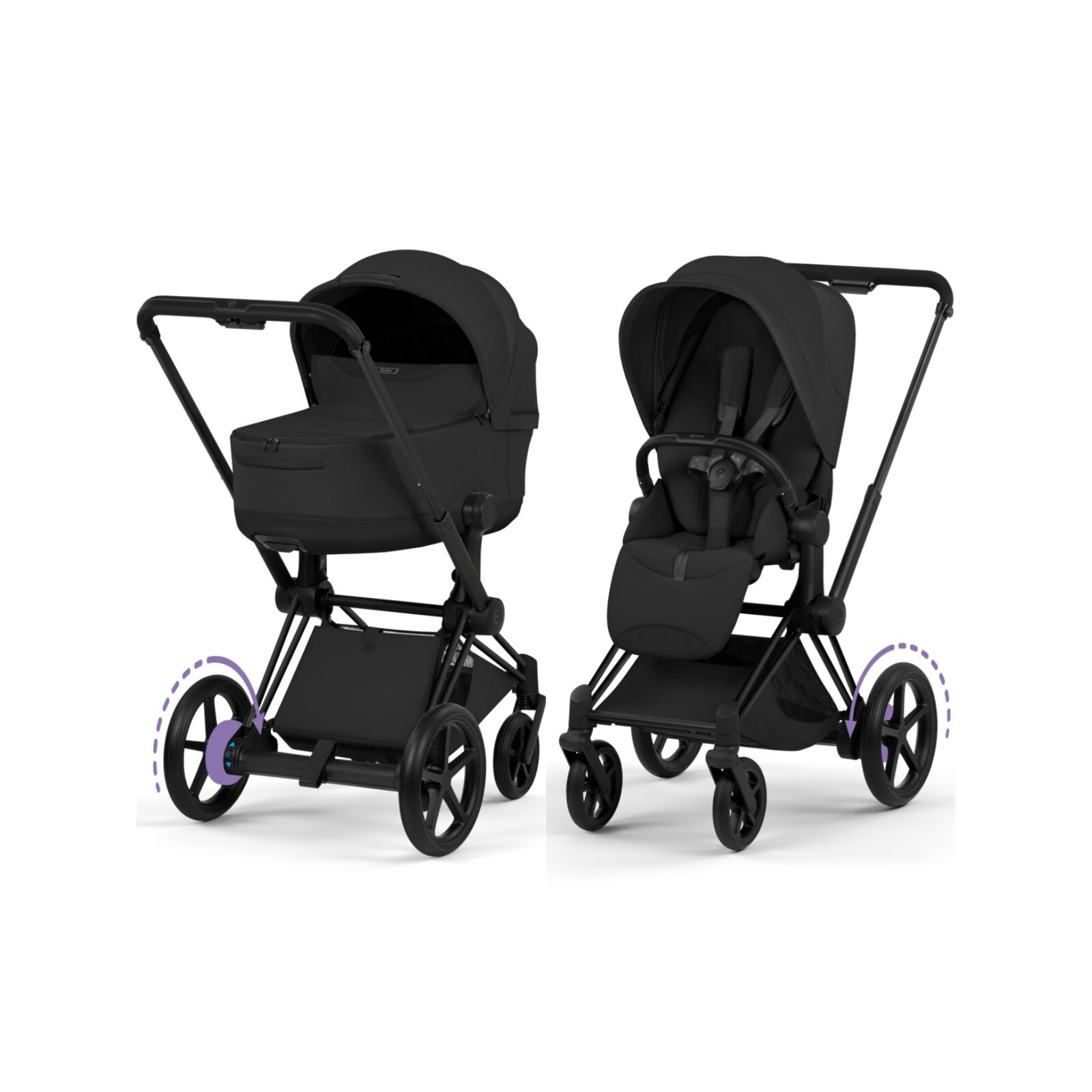 Cybex - Platinum e-PRIAM 5 Style 2 in 1 Kombikinderwagen Sepia black