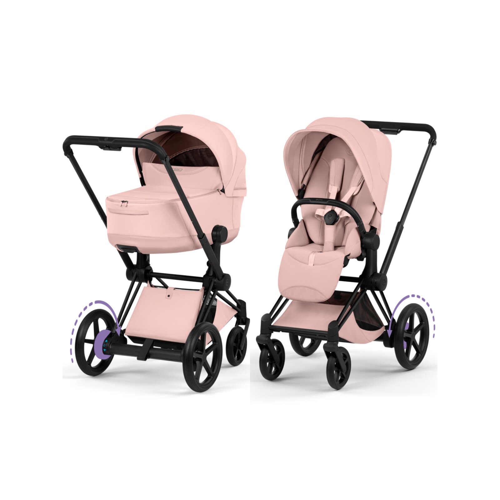 Cybex - Platinum e-PRIAM 5 Style 2 in 1 Kombikinderwagen Peach pink