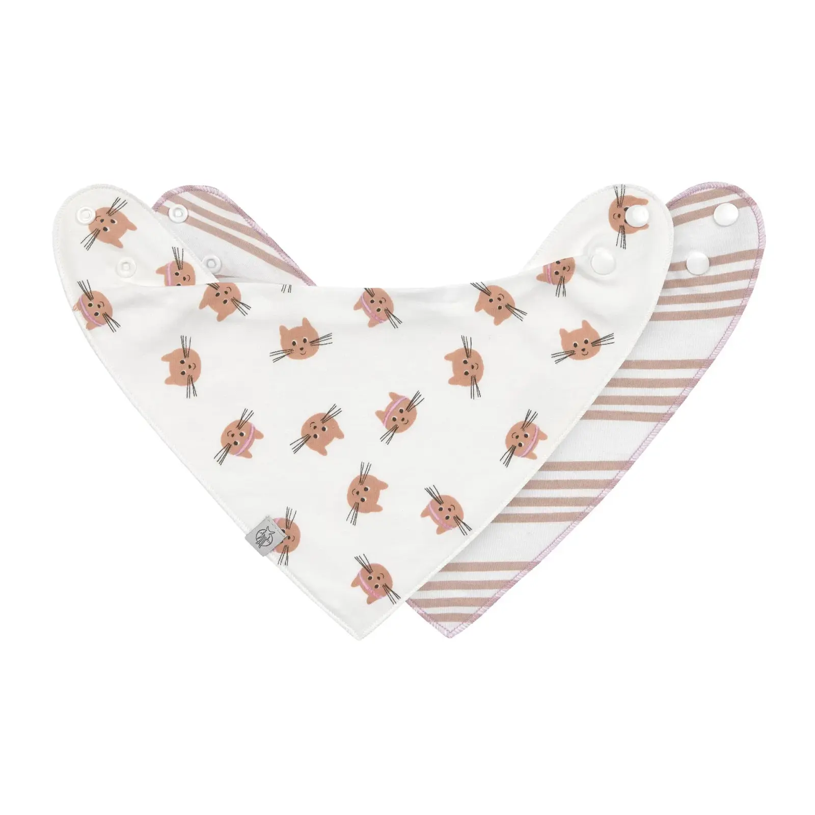 Lässig - Dreieckstuch Baby (2 Stk) - Bandana Tiny Team Katze (2)