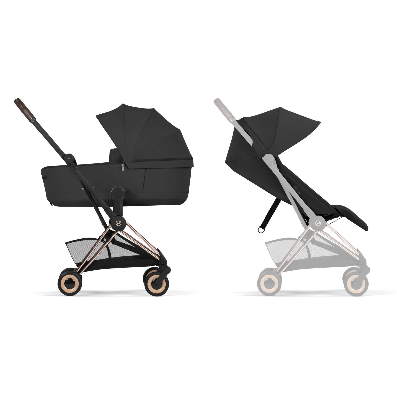 Cybex - Platinum 2-in-1 Kombi-Reisebuggy COYA Comfort Rosegold Sepia black
