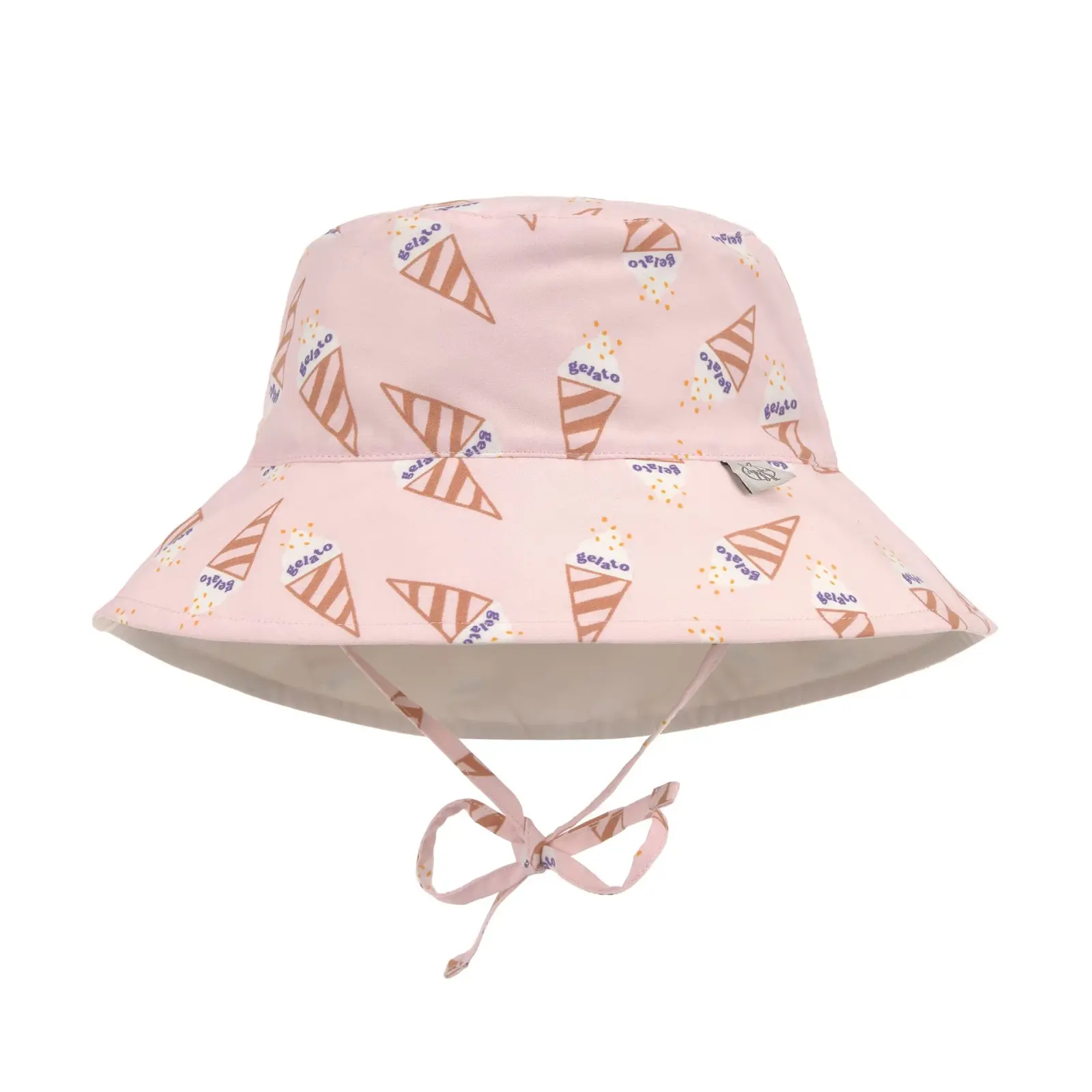 Lässig - Kinder-Sonnenhut zum Wenden (UV Schutz) eis, rosa Gr. 45-47