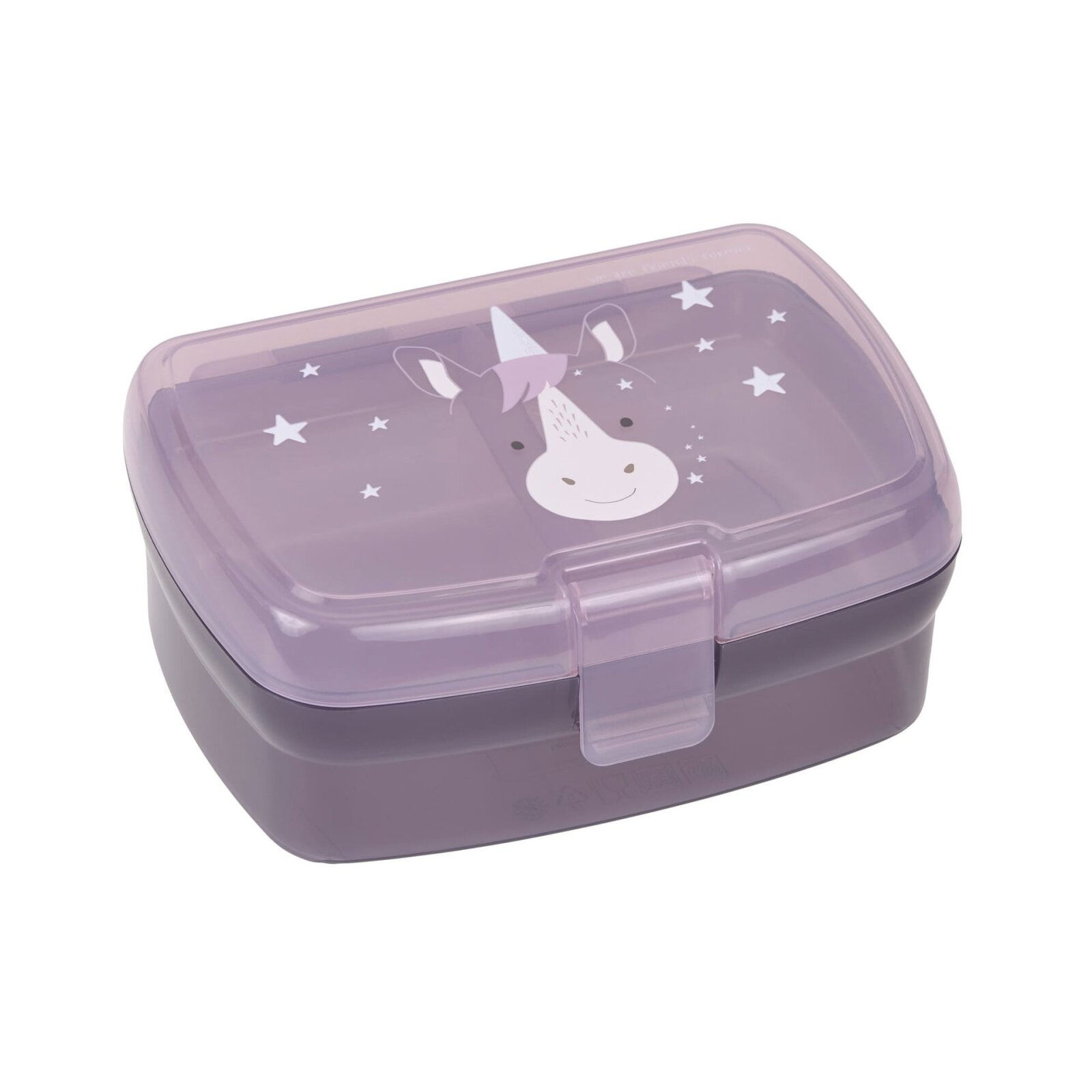 Lässig - Kinder-Brotdose About Friends - Einhorn, Lilac, ab 3 Jahren