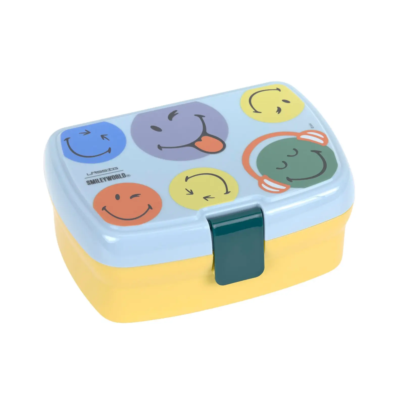 Lässig - Kinder-Brotdose SmileyWorld® Blau