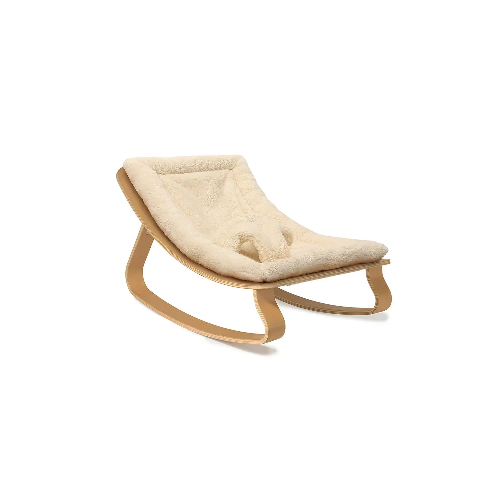 Charlie Crane - LEVO Babywippe aus Buche Fur milk