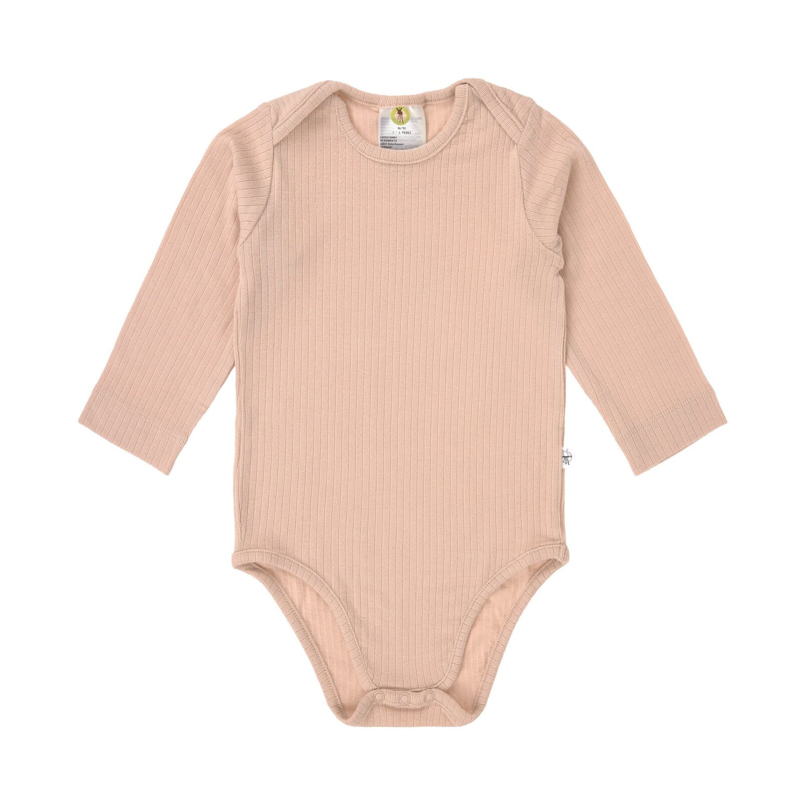 Lässig - Langarm-Body TENCEL™ Lyocell gerippt - Mushroom, Gr. 62/68 (2)