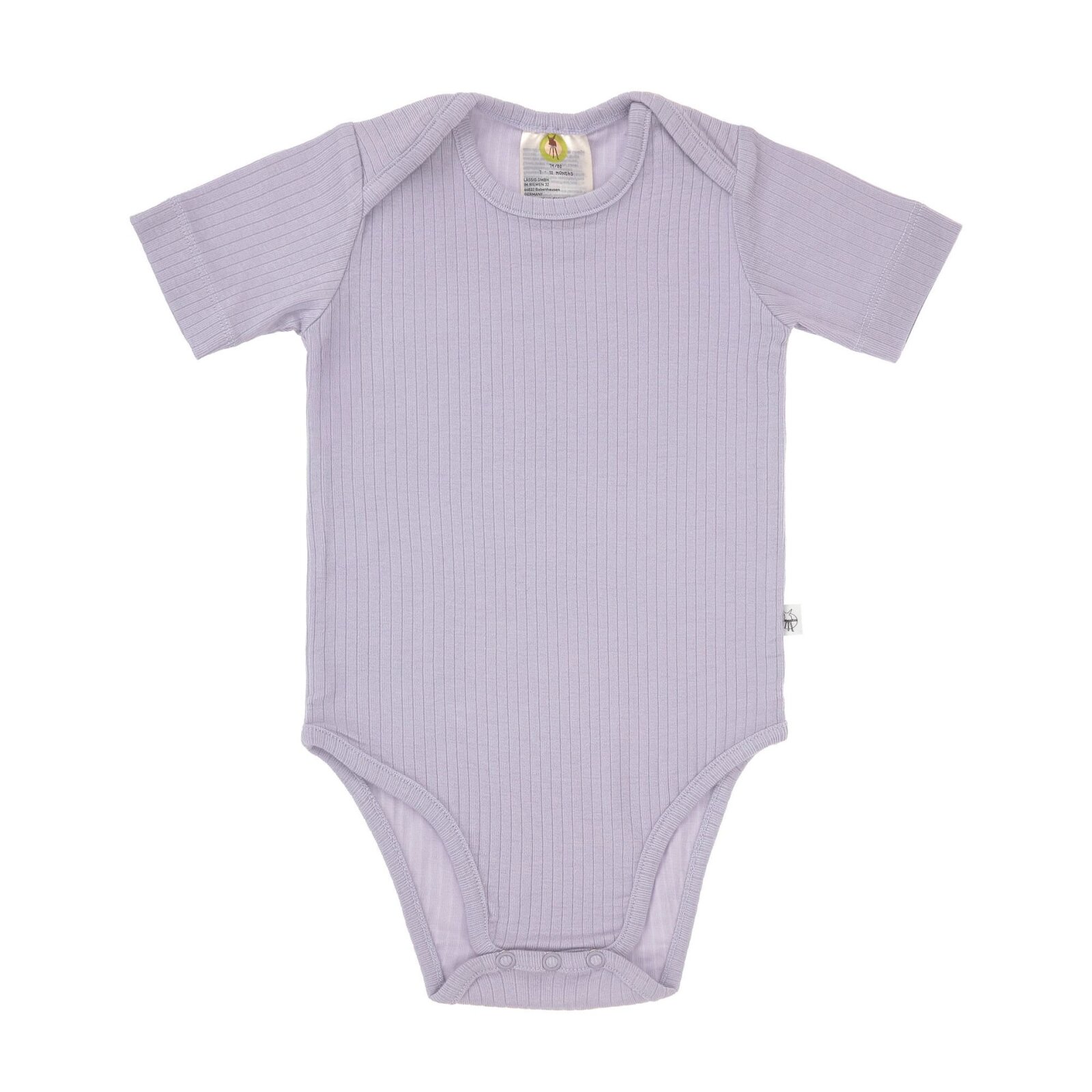 Lässig - Kurzarm-Body TENCEL™ Lyocell gerippt - Pastel Lilac, Gr. 62/68 (2)