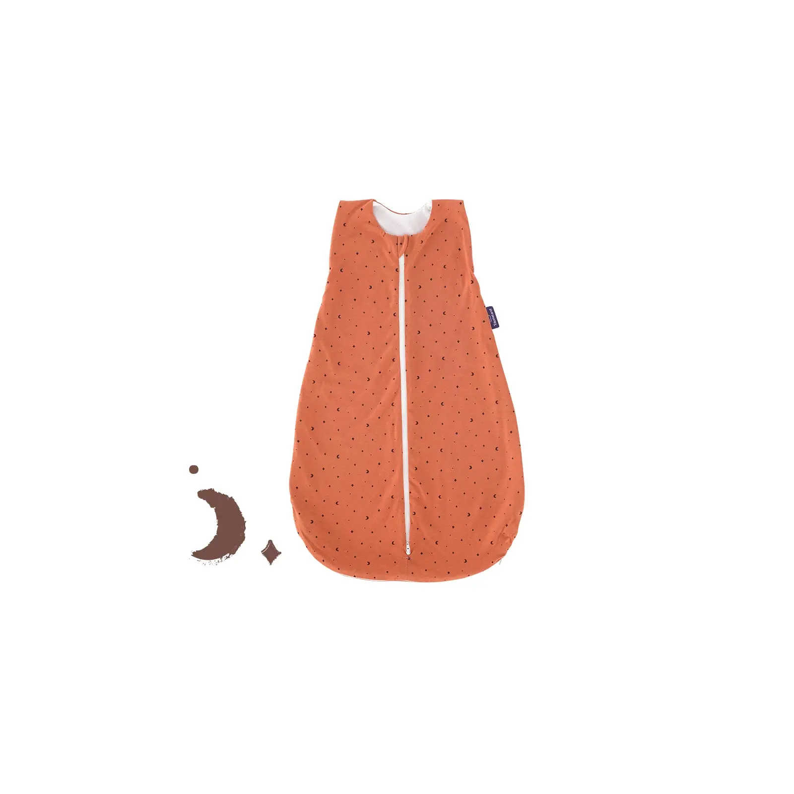 Träumeland - Sommer-Schlafsack Baumwoll-Jersey (0,5 TOG) Moon rost Gr. 60