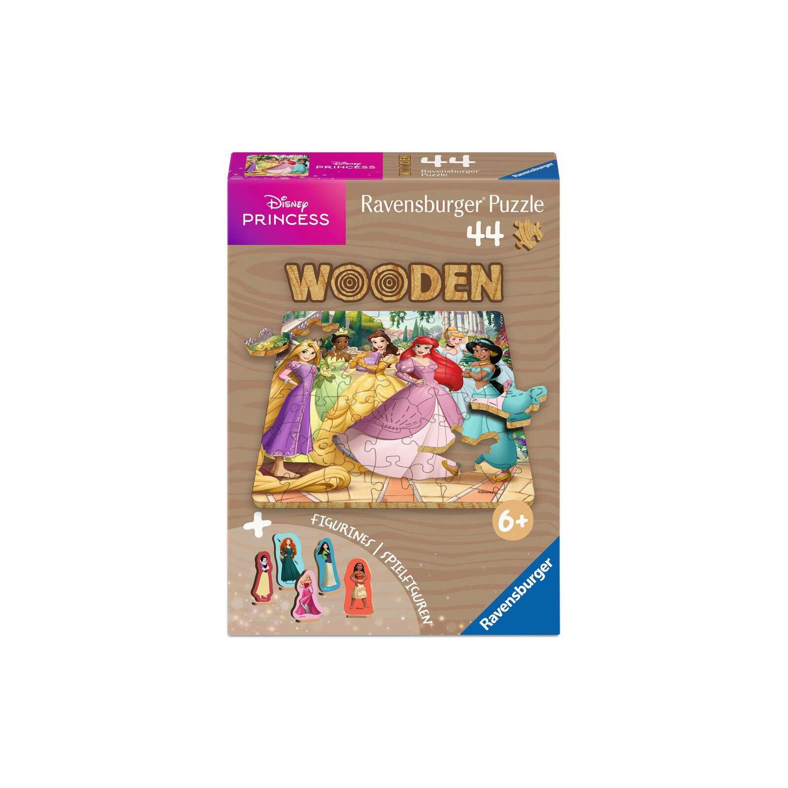 Ravensburger - Puzzle aus Holz - 44 Teile - ab 6 Jahre Zauberhafte Disney Prinzessinnen