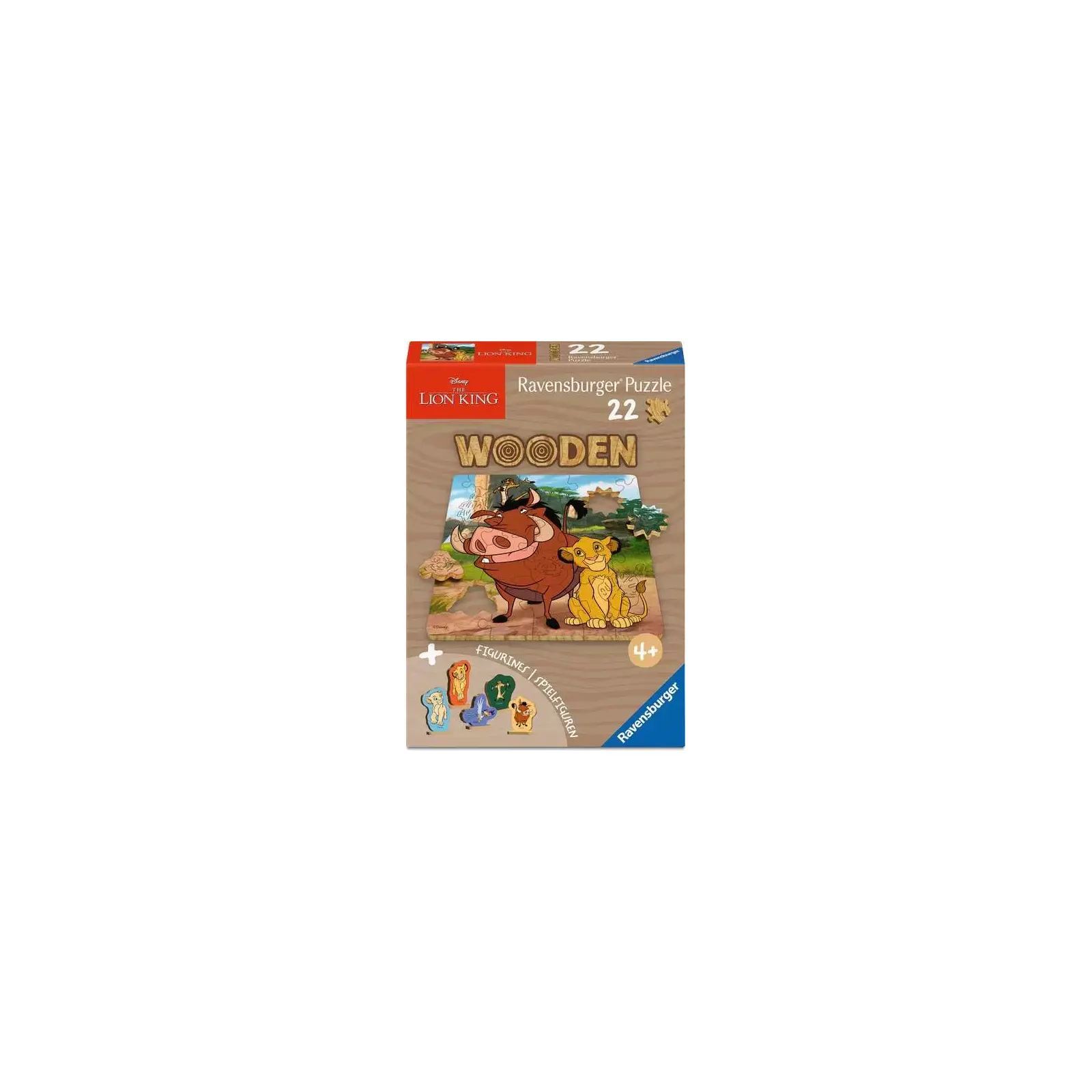 Ravensburger - Puzzle aus Holz - 22 Teile - ab 4 Jahre - Disney Der König der Löwen - Simba's Königreich