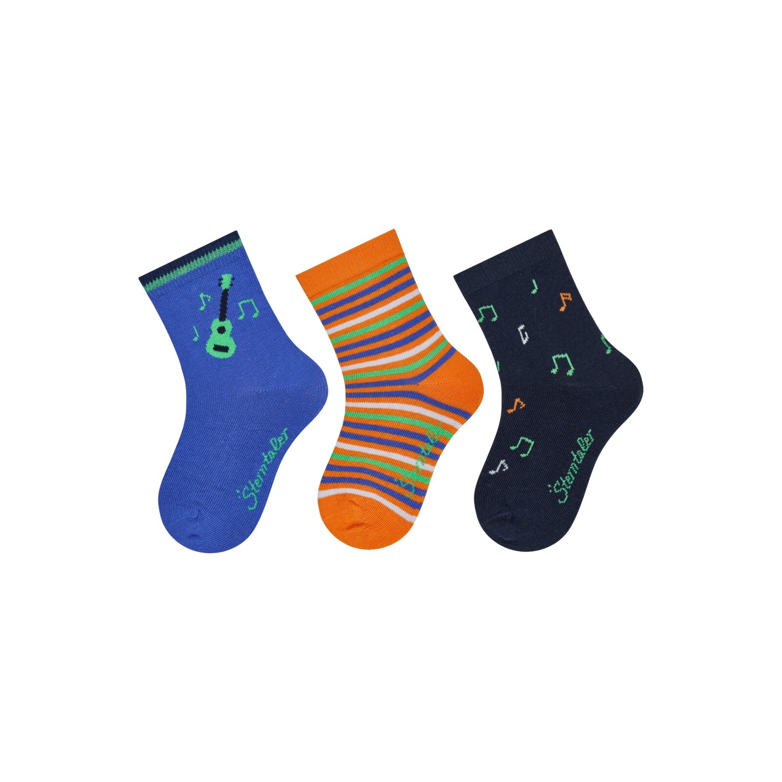 Sterntaler - Socken 3er-Pack Gitarre - Kobaltblau, Gr. 21/22