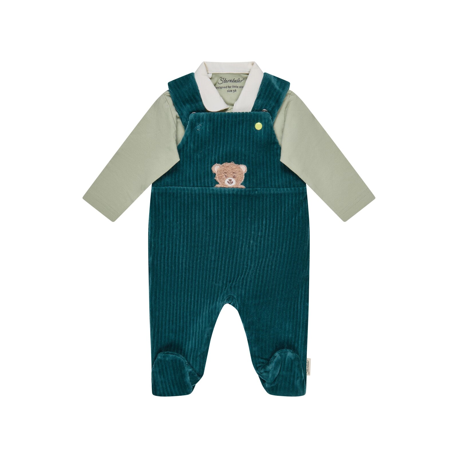 Sterntaler - Strampler Set Bär - Tiefseegrün, Gr. 50